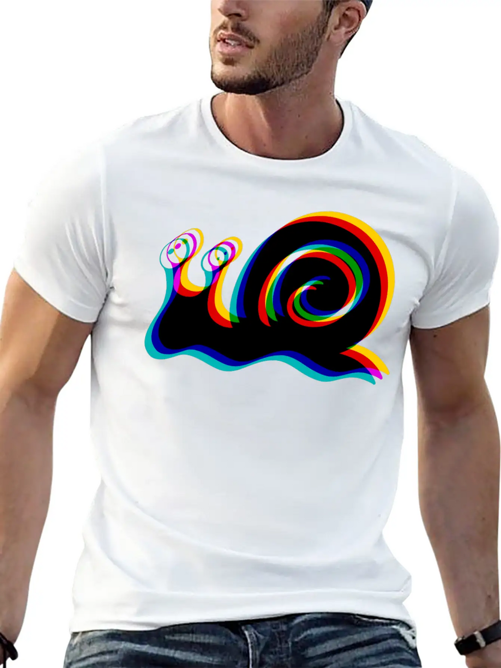 Glitched Snail Unisex Casual T-Shirt – Clean Design For Daily Comfort