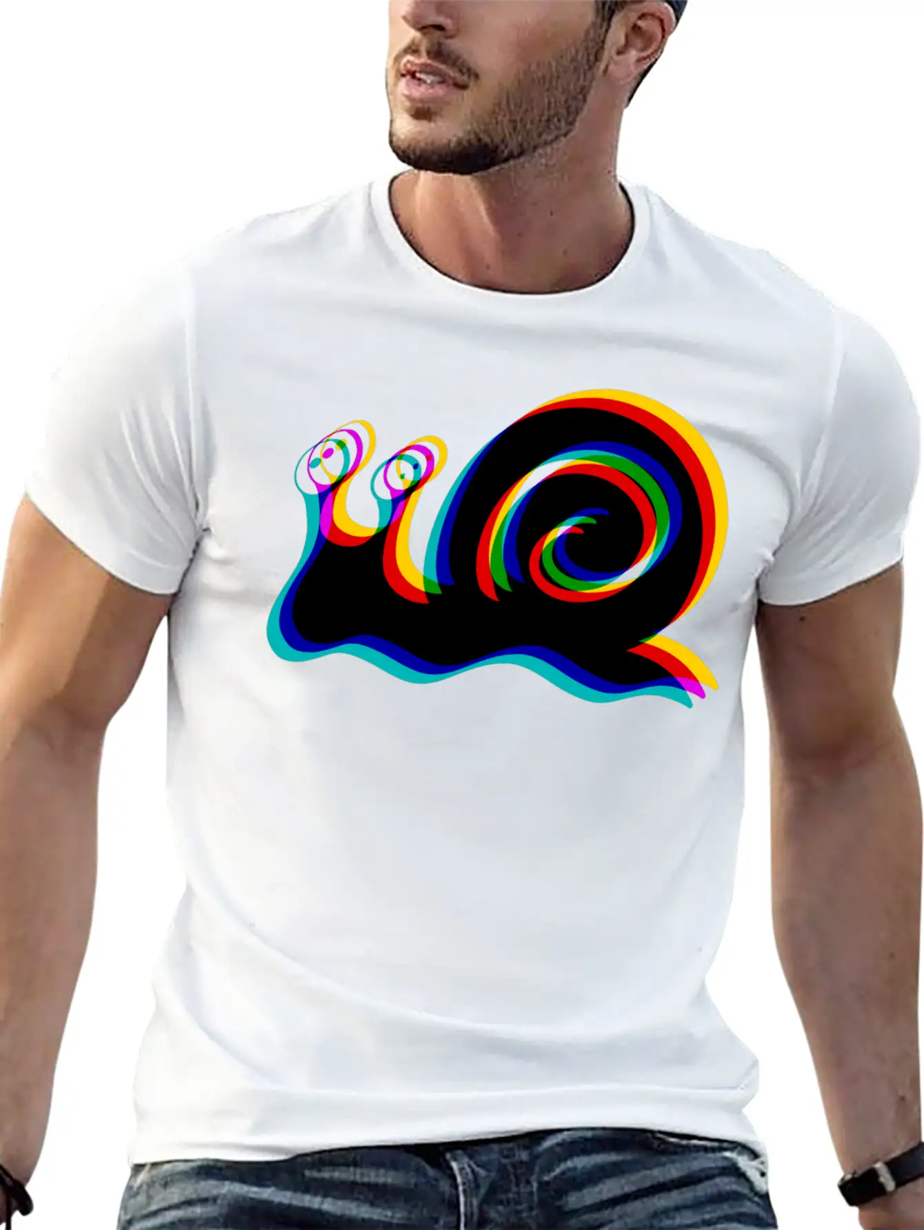 Glitched Snail Unisex Casual T-Shirt – Clean Design For Daily Comfort