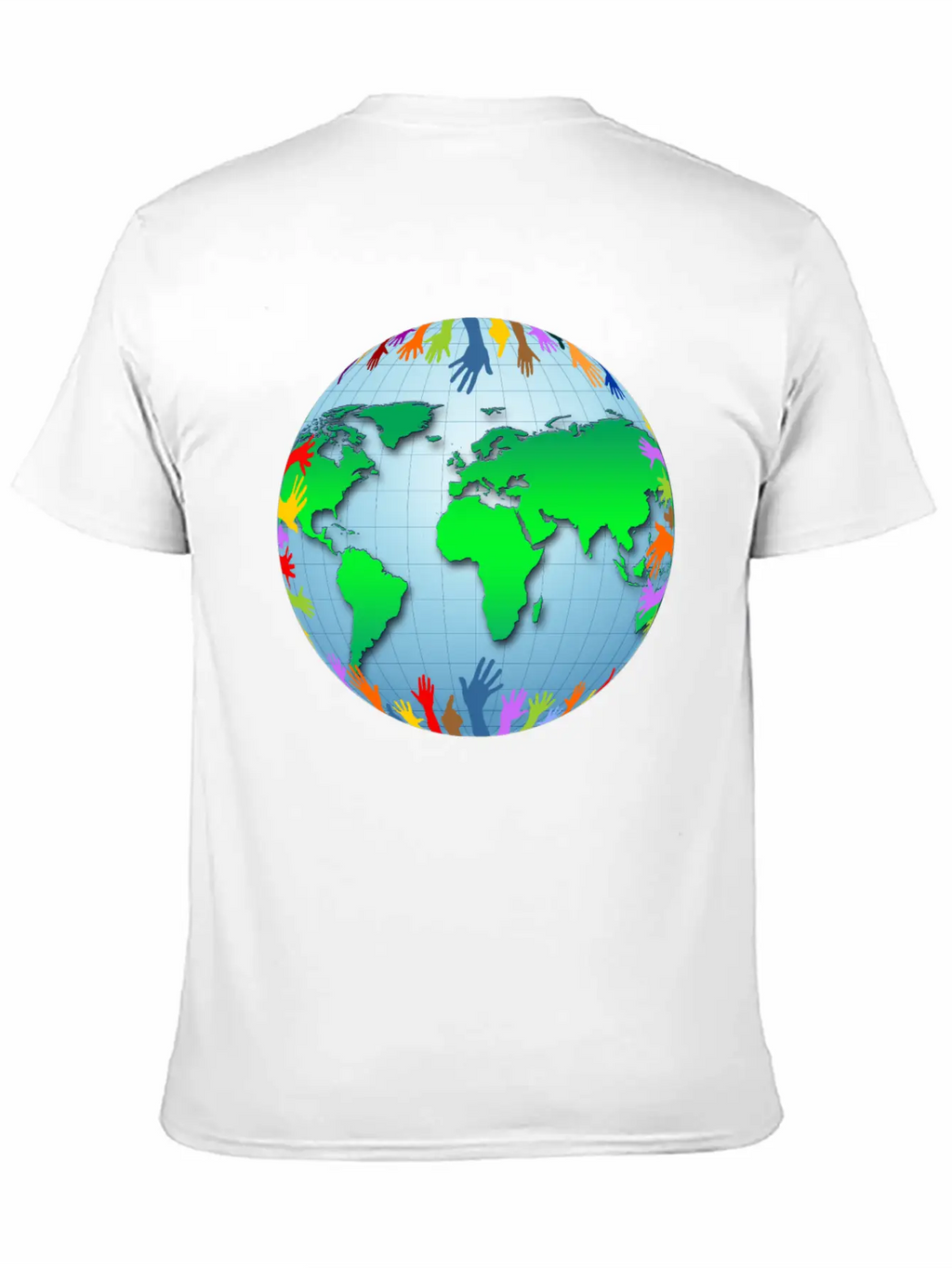 Globus Planet Erde Earth Kontinente Continents112 Unisex Short Sleeve Soft Cotton T-Shirt – Casual Everyday Wear