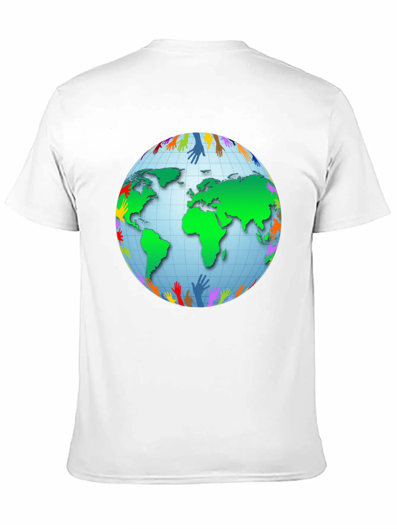 Globus Planet Erde Earth Kontinente Continents112 Unisex Short Sleeve Soft Cotton T-Shirt – Casual Everyday Wear