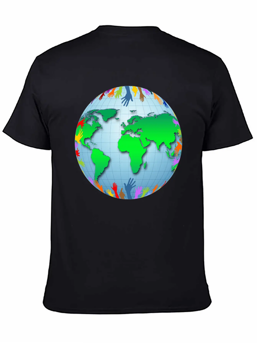 Globus Planet Erde Earth Kontinente Continents112 Unisex Short Sleeve Soft Cotton T-Shirt – Casual Everyday Wear
