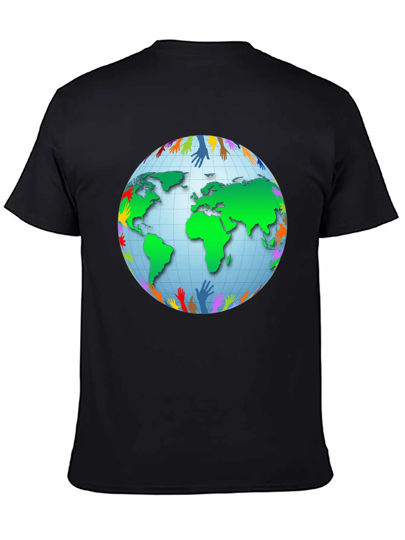 Globus Planet Erde Earth Kontinente Continents112 Unisex Short Sleeve Soft Cotton T-Shirt – Casual Everyday Wear