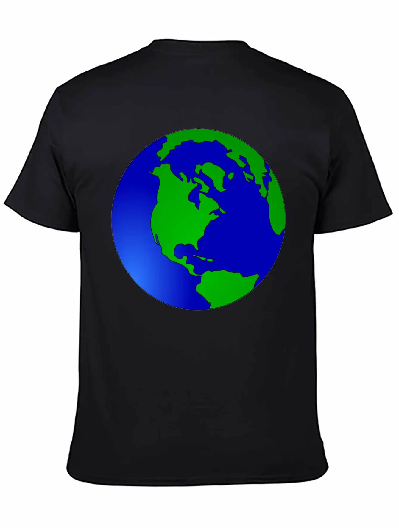 Globus Planet Erde Earth Kontinente Continents79 Unisex Short Sleeve Soft Cotton T-Shirt – Casual Everyday Wear
