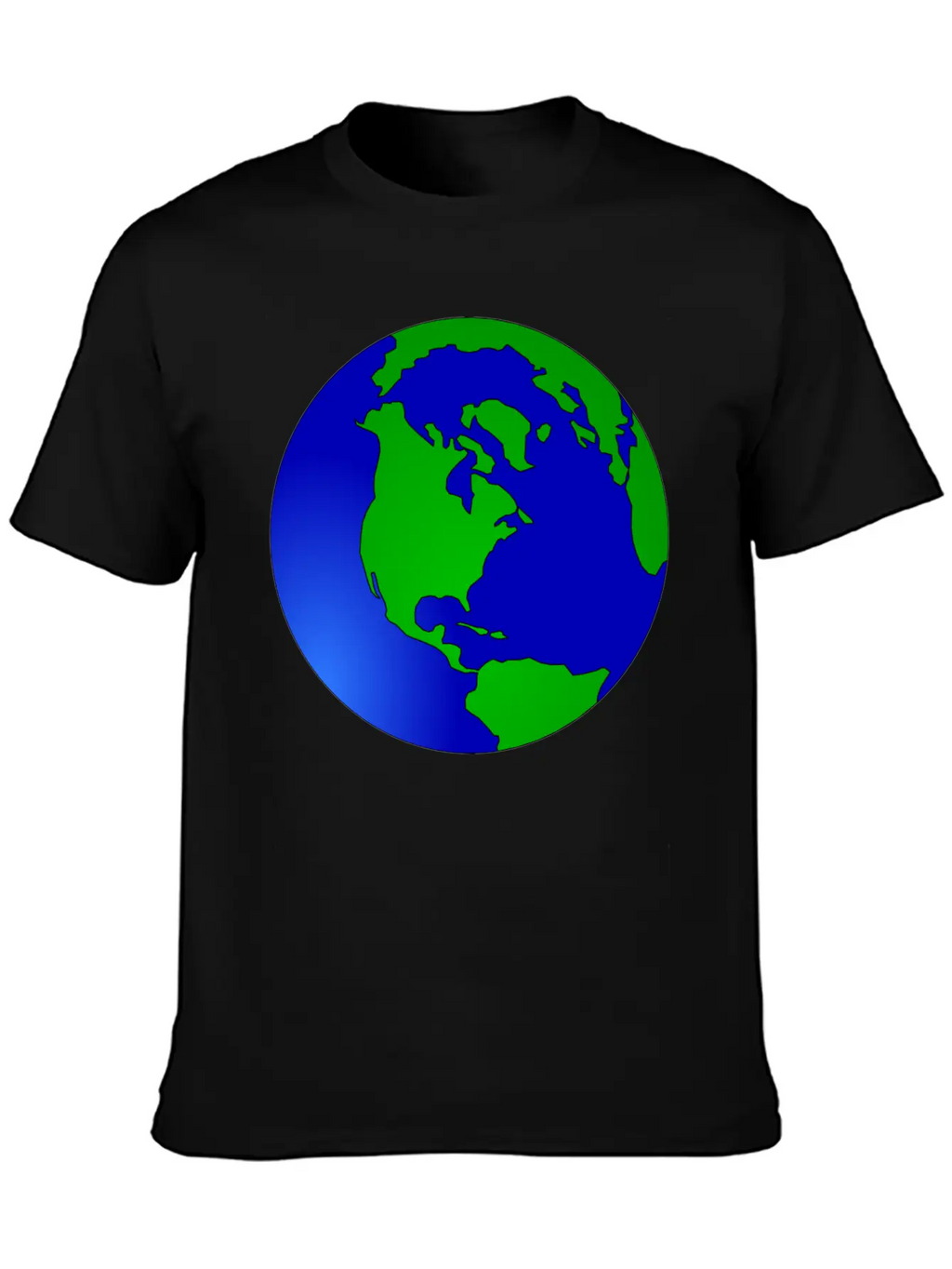 Globus Planet Erde Earth Kontinente Continents79 Unisex Short Sleeve Soft Cotton T-Shirt – Casual Everyday Wear