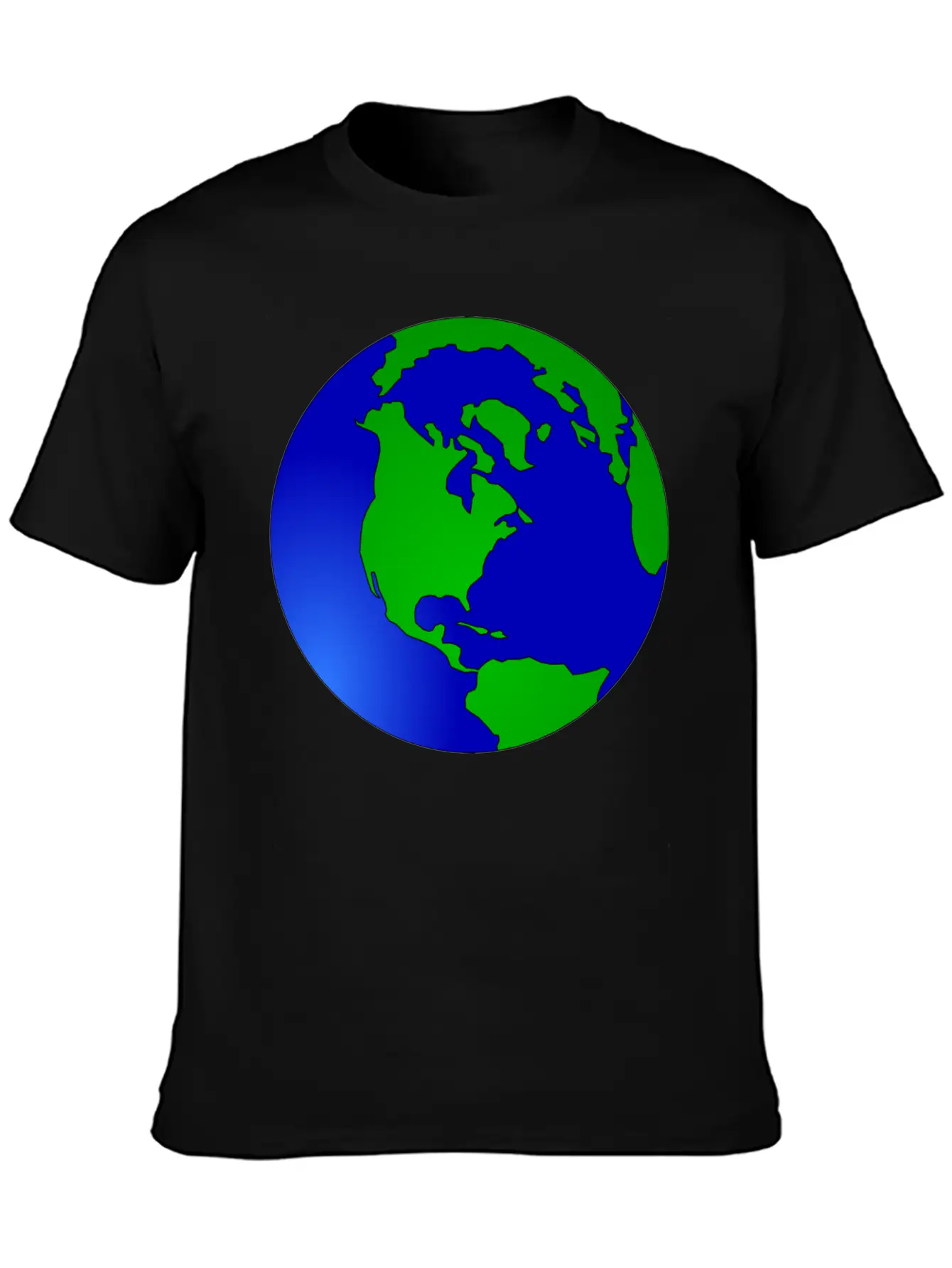 Globus Planet Erde Earth Kontinente Continents79 Unisex Short Sleeve Soft Cotton T-Shirt – Casual Everyday Wear