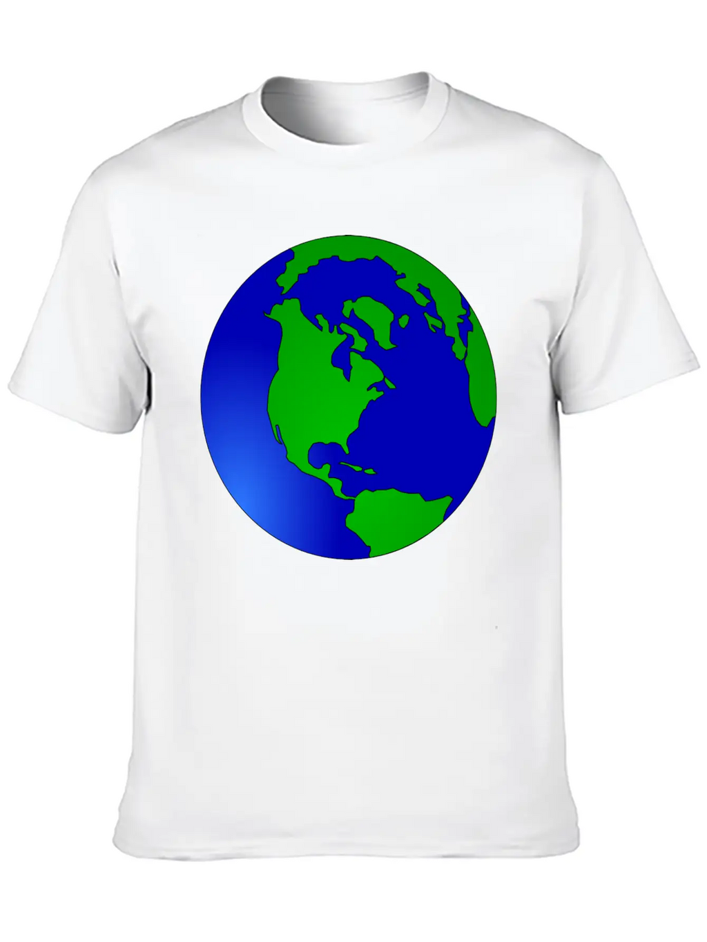 Globus Planet Erde Earth Kontinente Continents79 Unisex Short Sleeve Soft Cotton T-Shirt – Casual Everyday Wear
