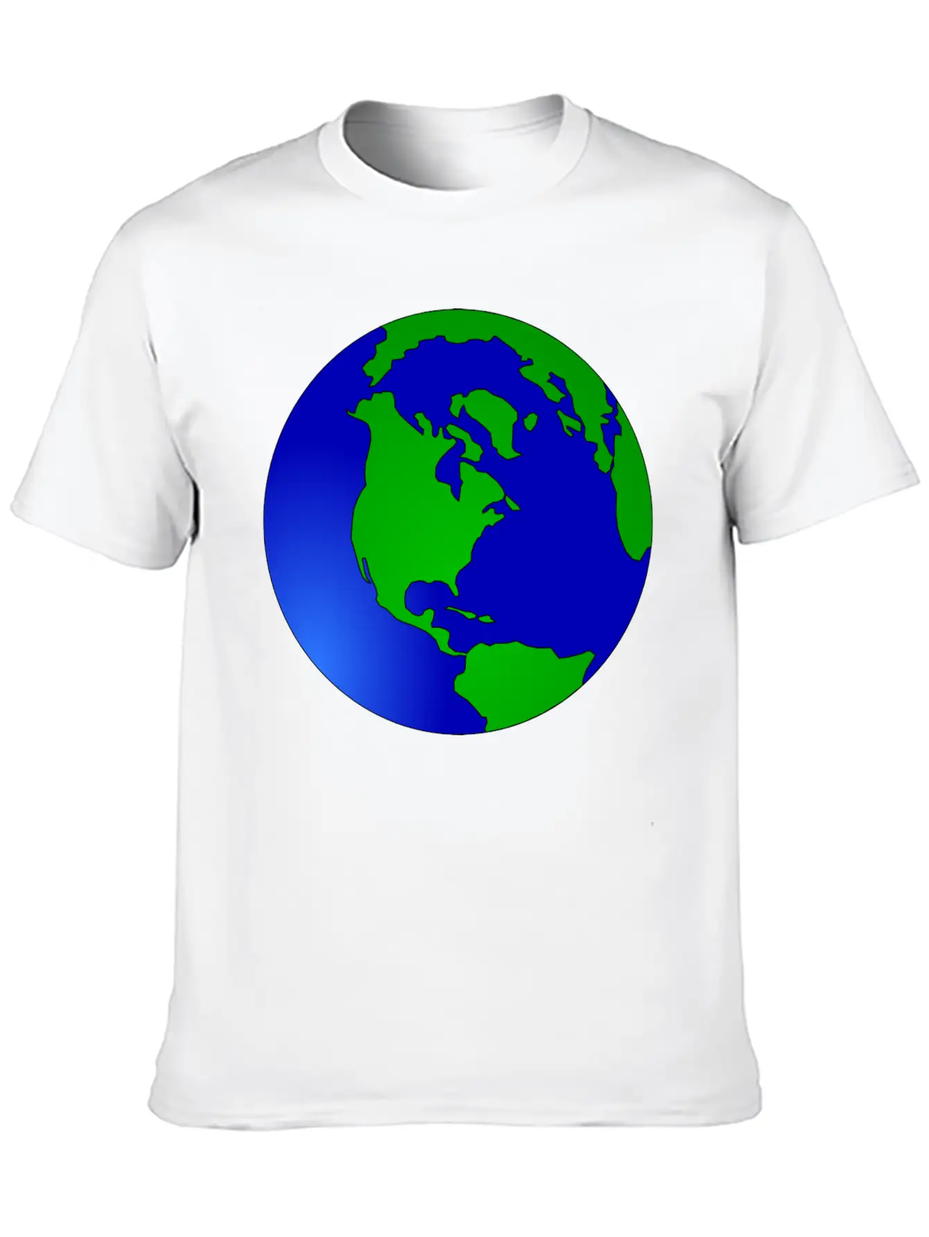 Globus Planet Erde Earth Kontinente Continents79 Unisex Short Sleeve Soft Cotton T-Shirt – Casual Everyday Wear