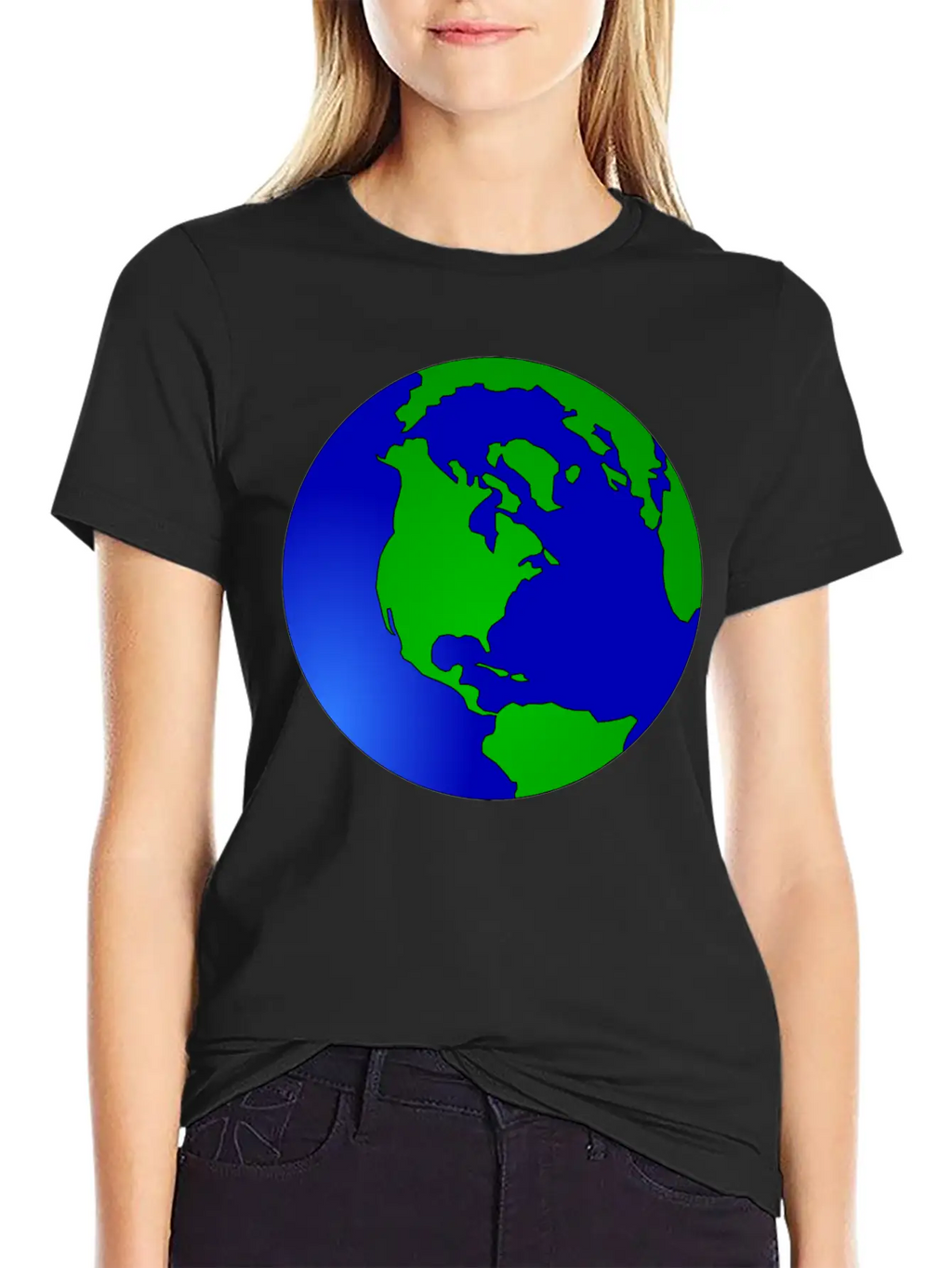 Globus Planet Erde Earth Kontinente Continents79 Unisex Short Sleeve Soft Cotton T-Shirt – Casual Everyday Wear