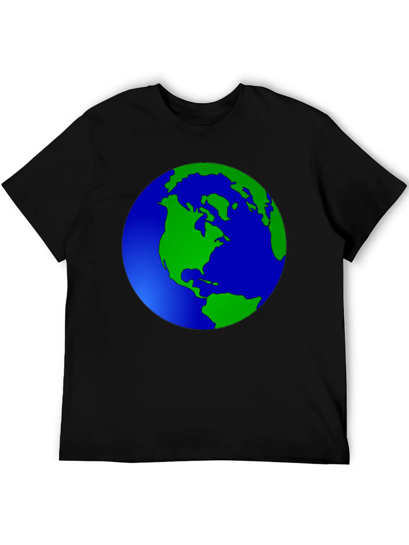 Globus Planet Erde Earth Kontinente Continents79 Unisex Short Sleeve Soft Cotton T-Shirt – Casual Everyday Wear