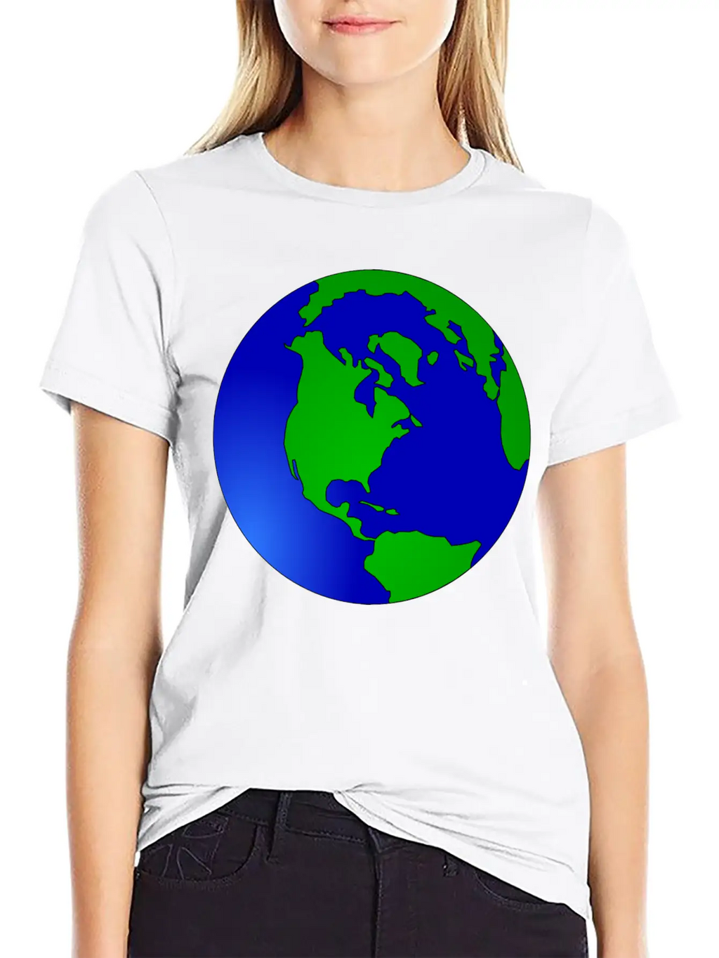 Globus Planet Erde Earth Kontinente Continents79 Unisex Short Sleeve Soft Cotton T-Shirt – Casual Everyday Wear