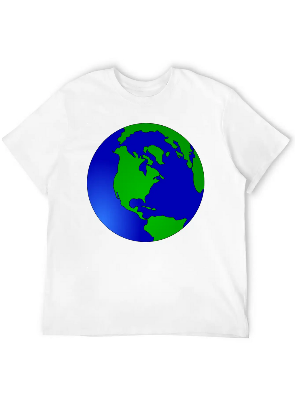 Globus Planet Erde Earth Kontinente Continents79 Unisex Short Sleeve Soft Cotton T-Shirt – Casual Everyday Wear