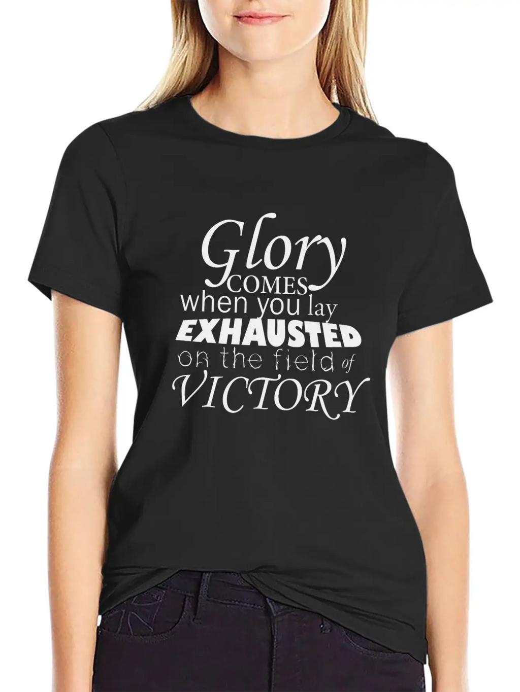 Glory Comes When.. Breathable Soft Cotton T-Shirt – Timeless Casual Look