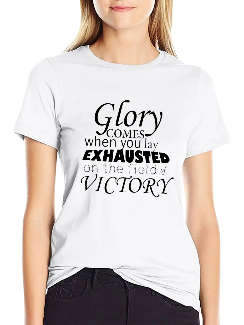 Glory Comes When.. Breathable Soft Cotton T-Shirt – Timeless Casual Look