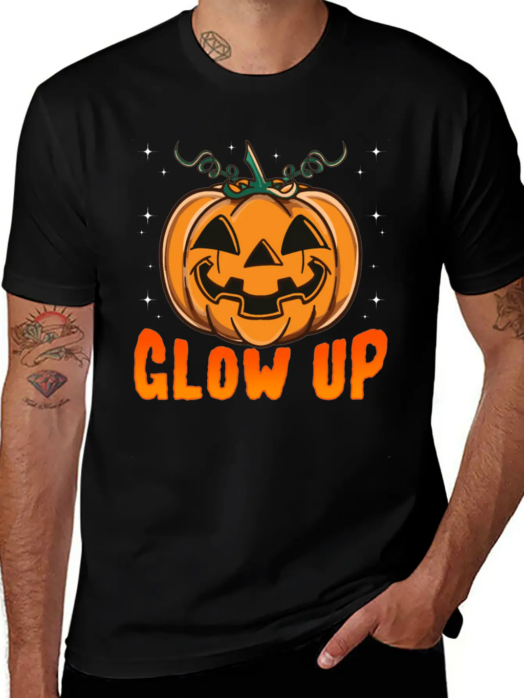 Glow Up Pumpkin Breathable Soft Cotton T-Shirt – Timeless Casual Look