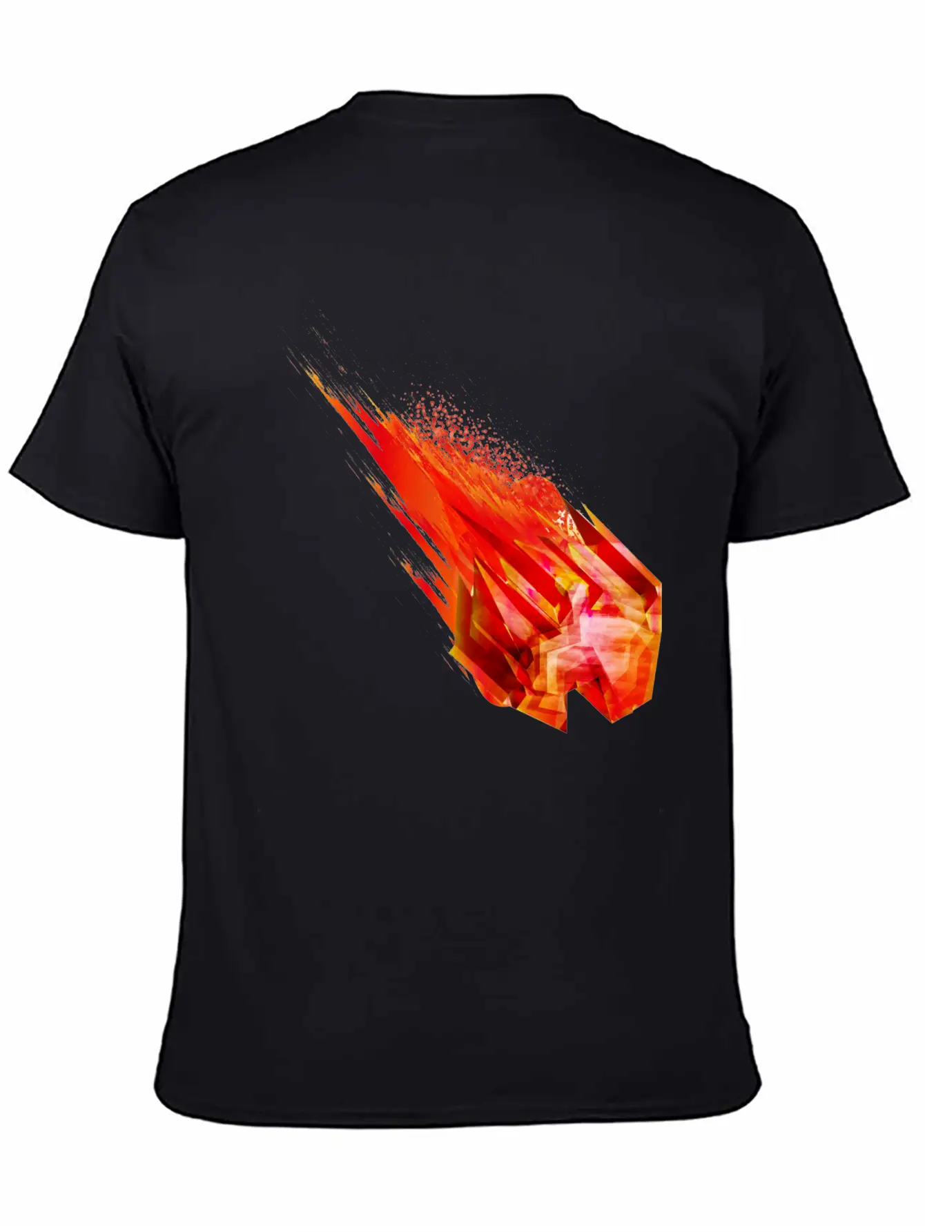Glowing Meteorite With Fire Tail In Space Breathable Soft Cotton T-Shirt – Timeless Casual Look