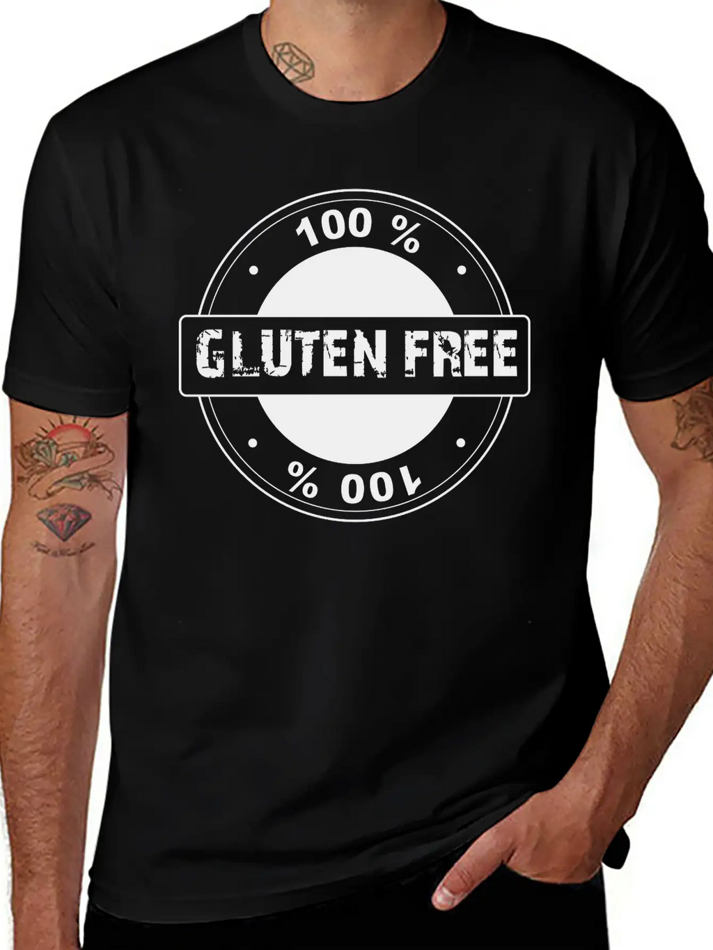 Gluten Free 100 % Breathable Soft Cotton T-Shirt – Timeless Casual Look