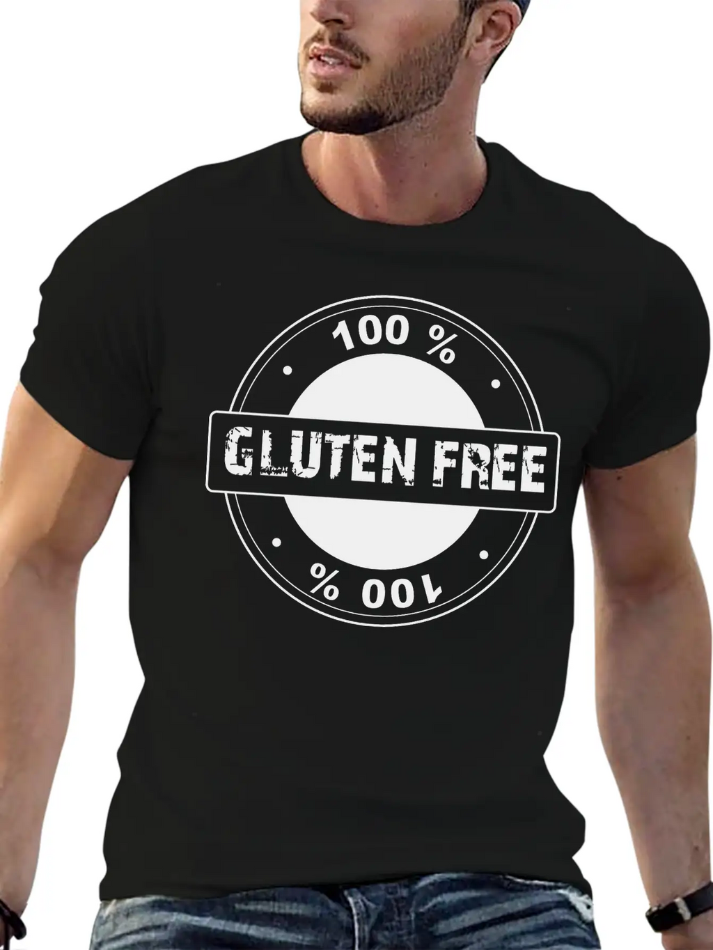 Gluten Free 100 % Breathable Soft Cotton T-Shirt – Timeless Casual Look
