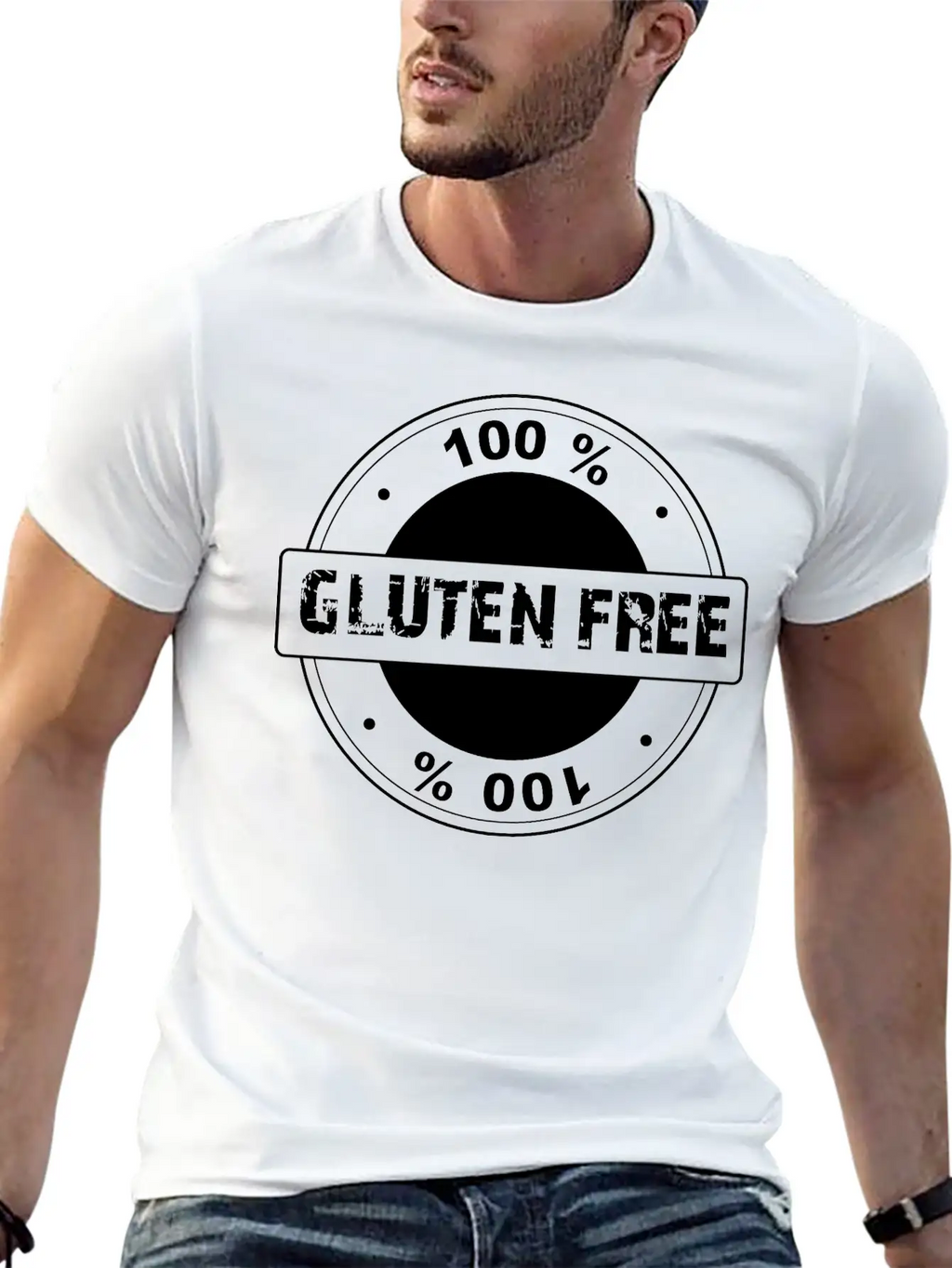 Gluten Free 100 % Breathable Soft Cotton T-Shirt – Timeless Casual Look