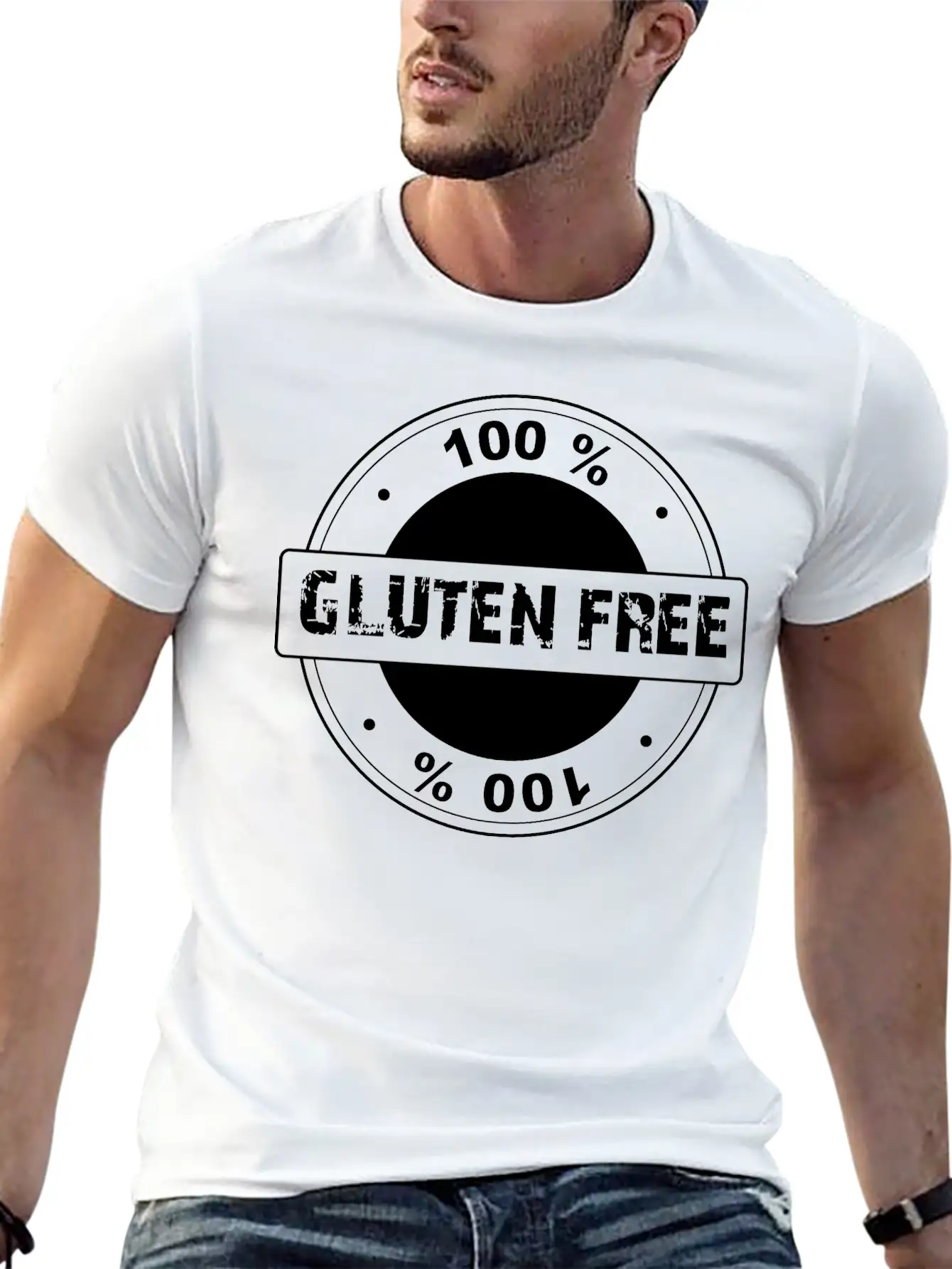Gluten Free 100 % Breathable Soft Cotton T-Shirt – Timeless Casual Look