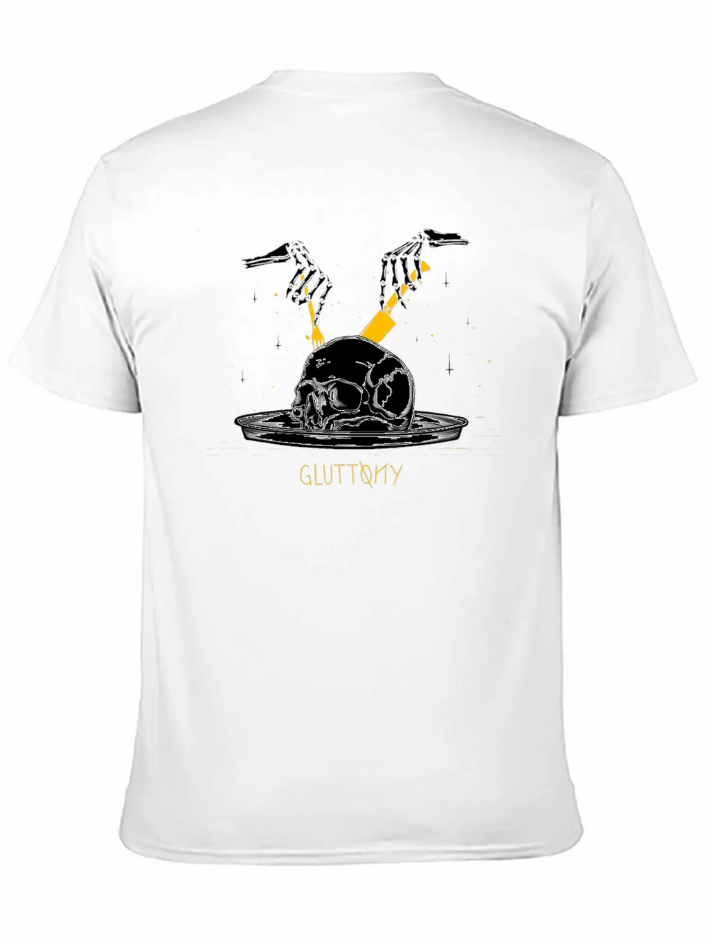 Gluttony Skull Casual Graphic T-Shirt – Simple And Comfortable Daily Wear
