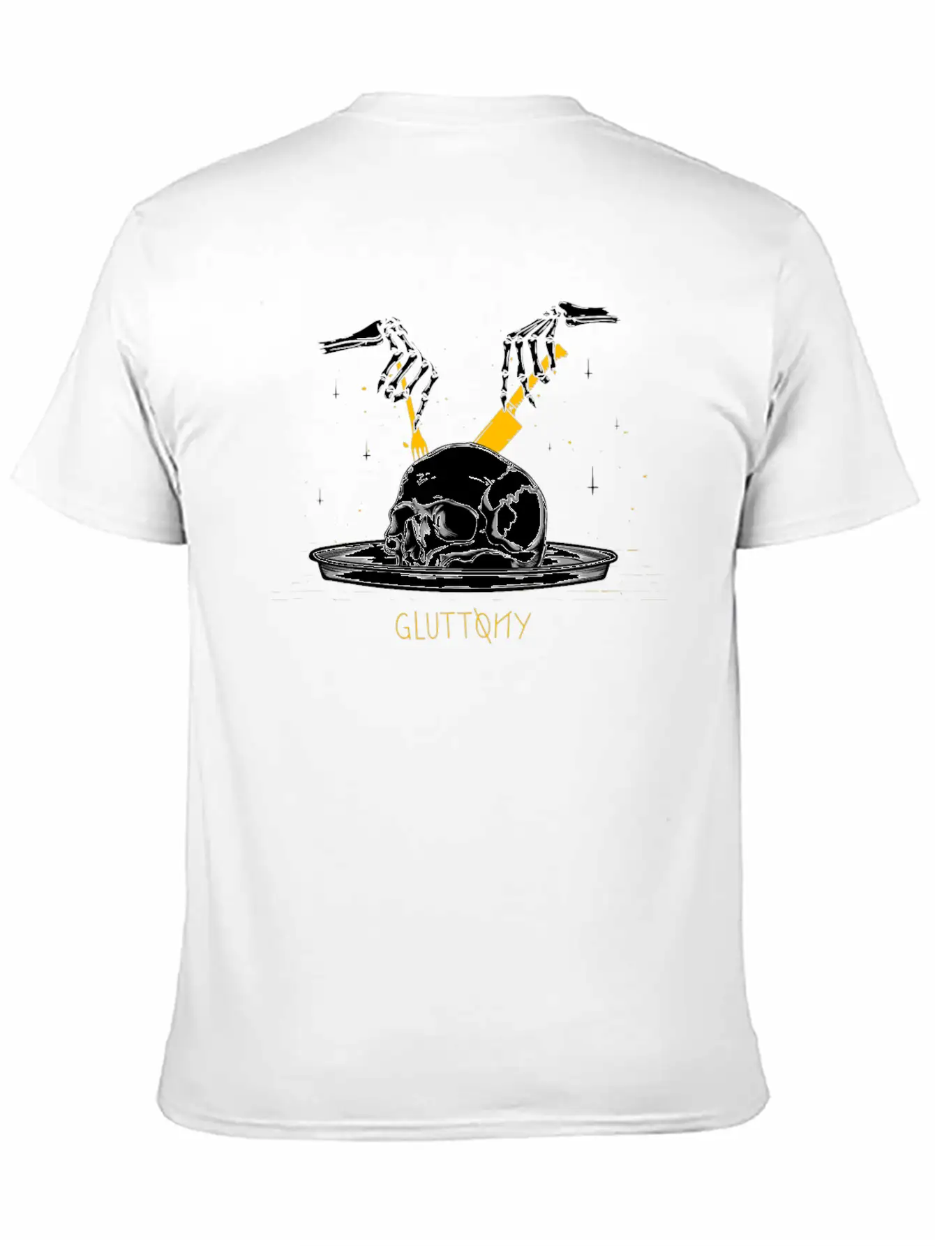 Gluttony Skull Casual Graphic T-Shirt – Simple And Comfortable Daily Wear