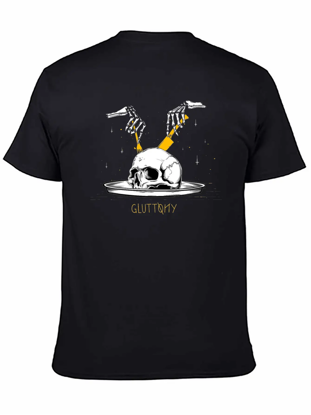 Gluttony Skull Casual Graphic T-Shirt – Simple And Comfortable Daily Wear