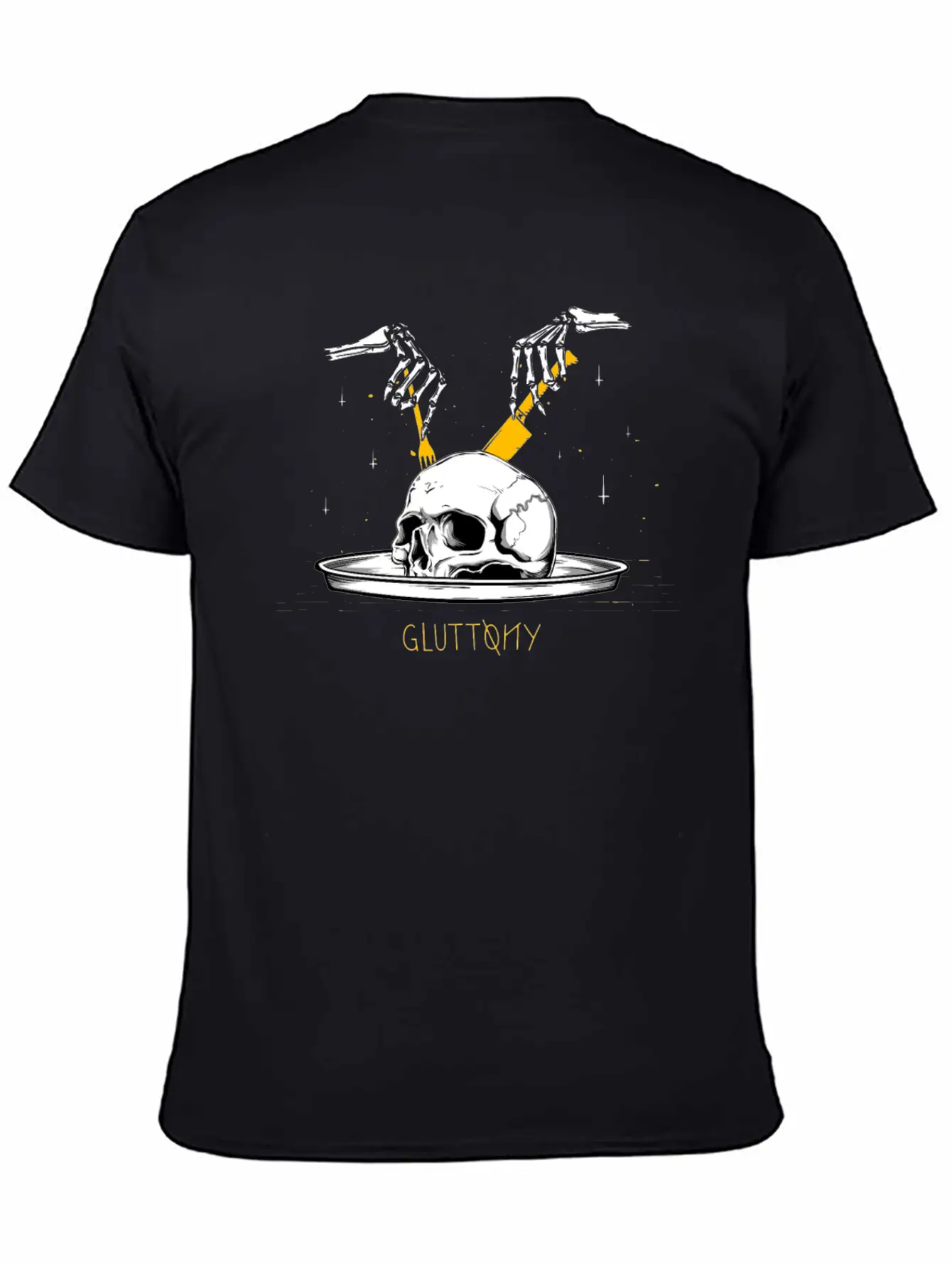 Gluttony Skull Casual Graphic T-Shirt – Simple And Comfortable Daily Wear
