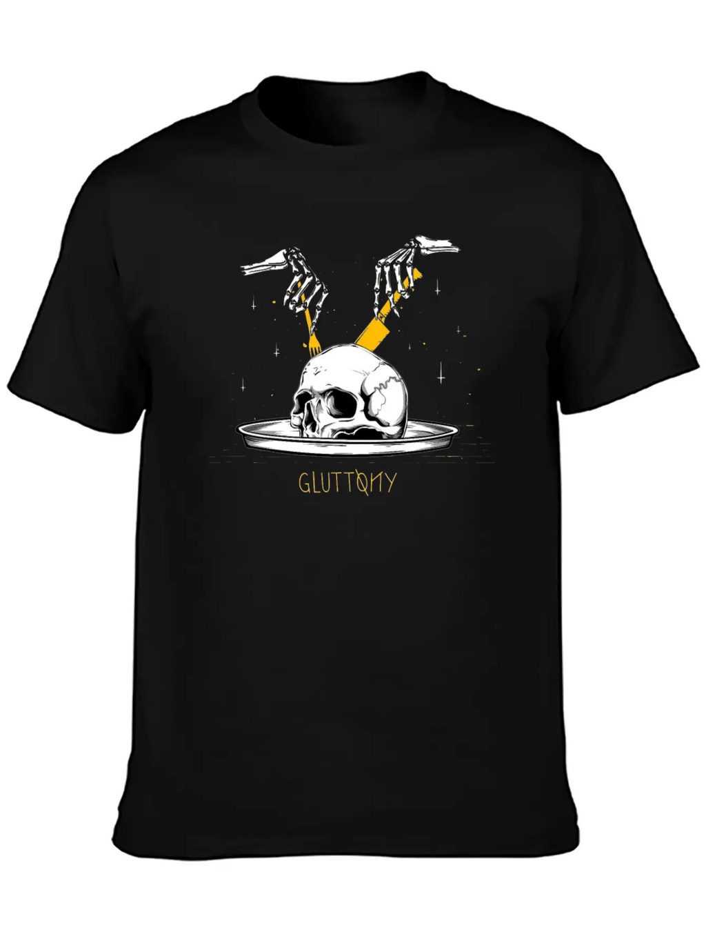 Gluttony Skull Casual Graphic T-Shirt – Simple And Comfortable Daily Wear