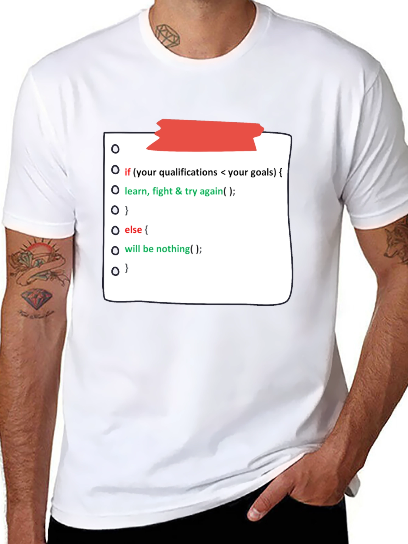 Programmer Motivation Black T-Shirt