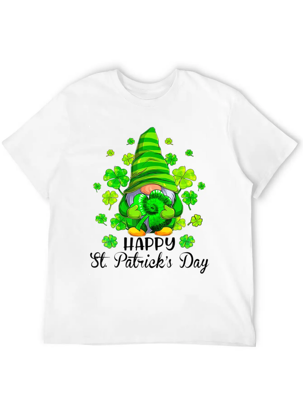 Gnome Tie Dye Shamrock St PatrickÂ S Day Gnome T Essential Cotton Tee For Daily Outfits – Unisex Style
