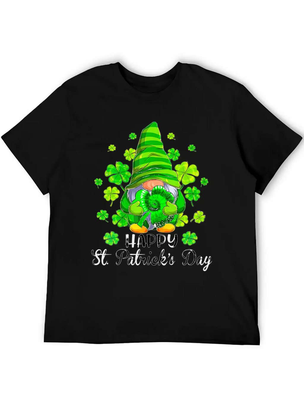 Gnome Tie Dye Shamrock St PatrickÂ S Day Gnome T Essential Cotton Tee For Daily Outfits – Unisex Style