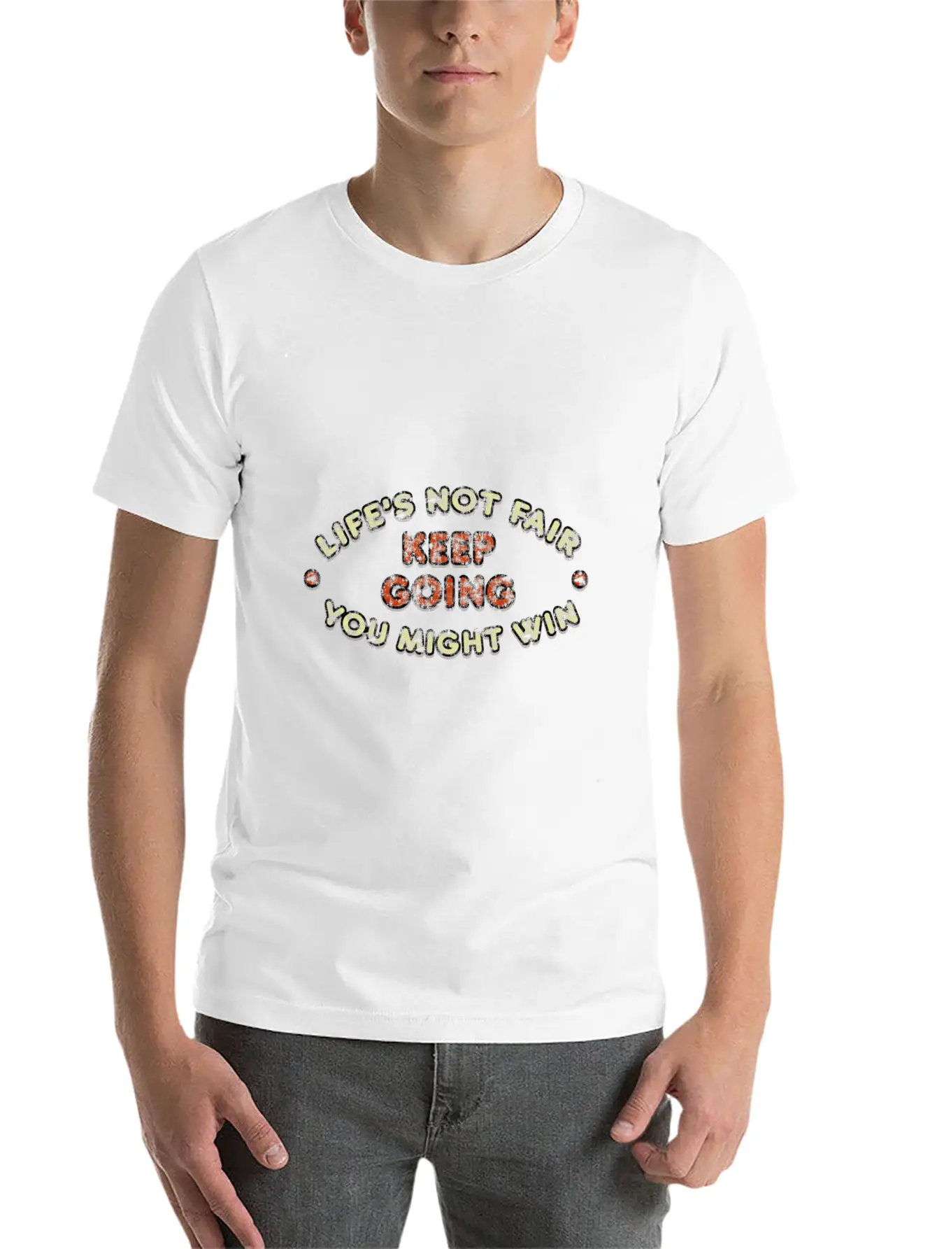 Go Ahead. Unisex Short Sleeve Soft Cotton T-Shirt – Casual Everyday Wear