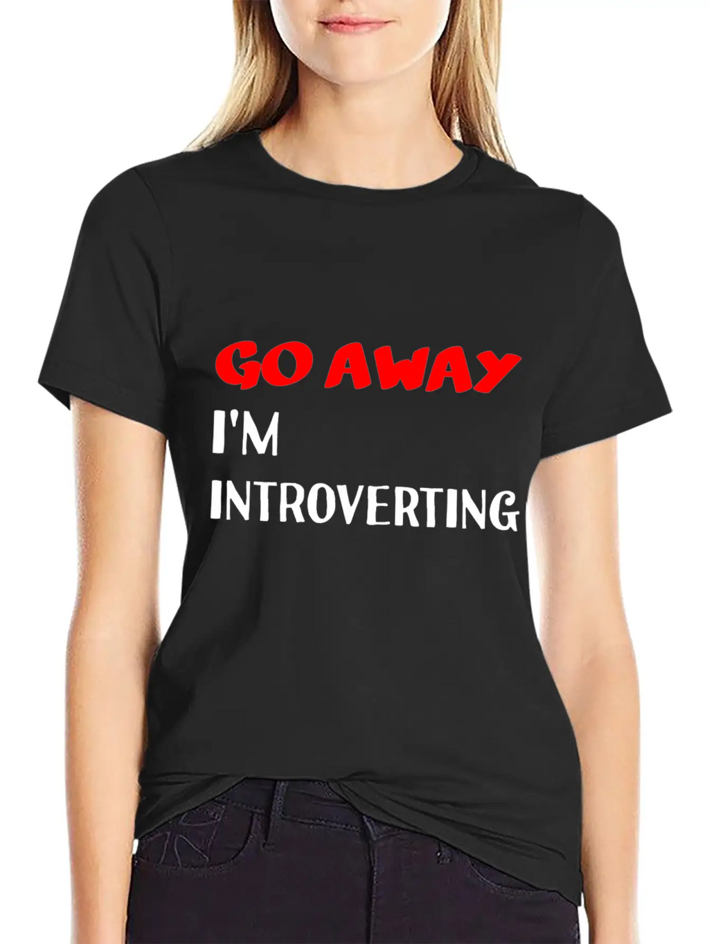 Go Away I'm Introverting Casual Graphic T-Shirt – Simple And Comfortable Daily Wear