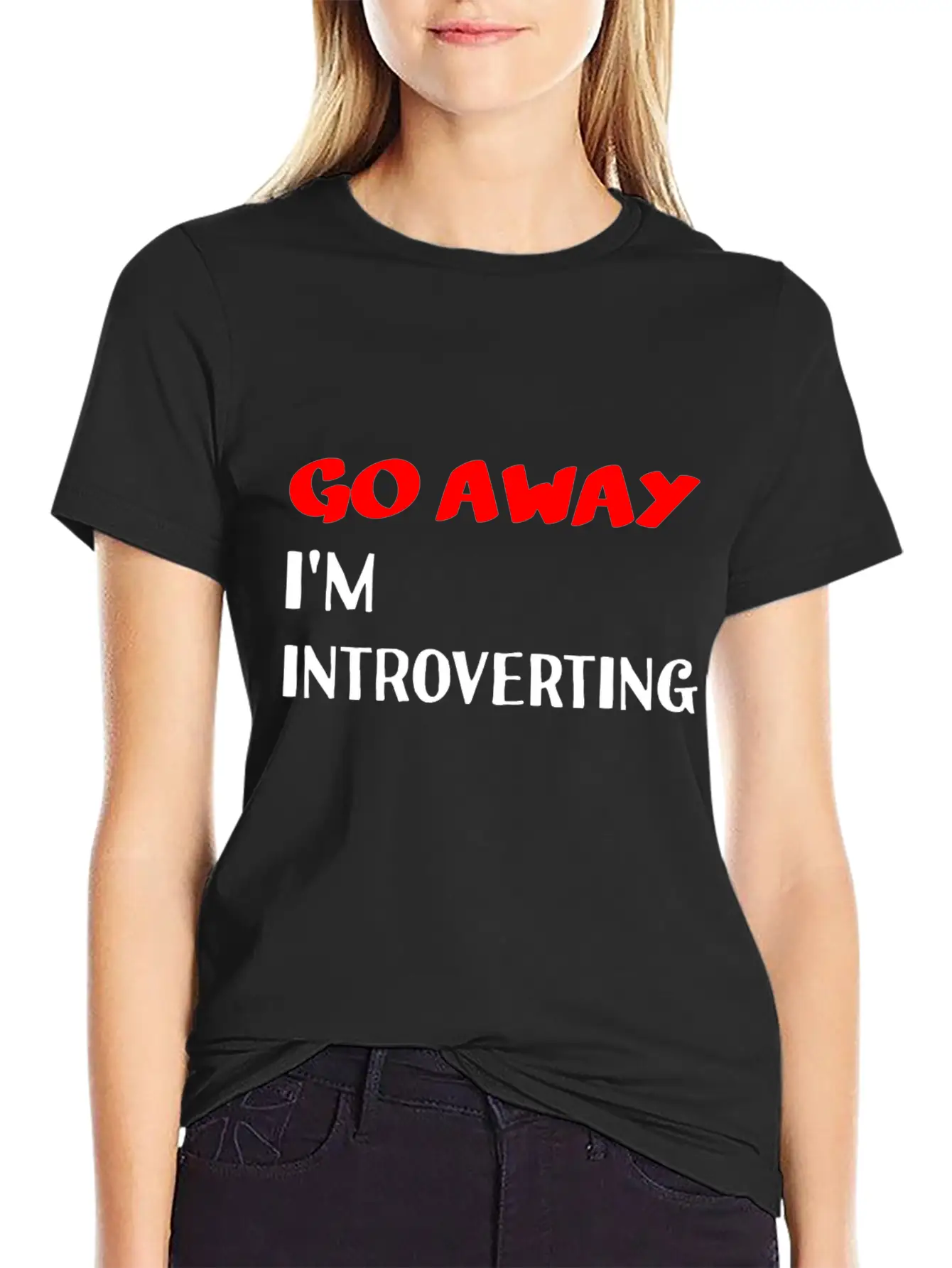 Go Away I'm Introverting Casual Graphic T-Shirt – Simple And Comfortable Daily Wear