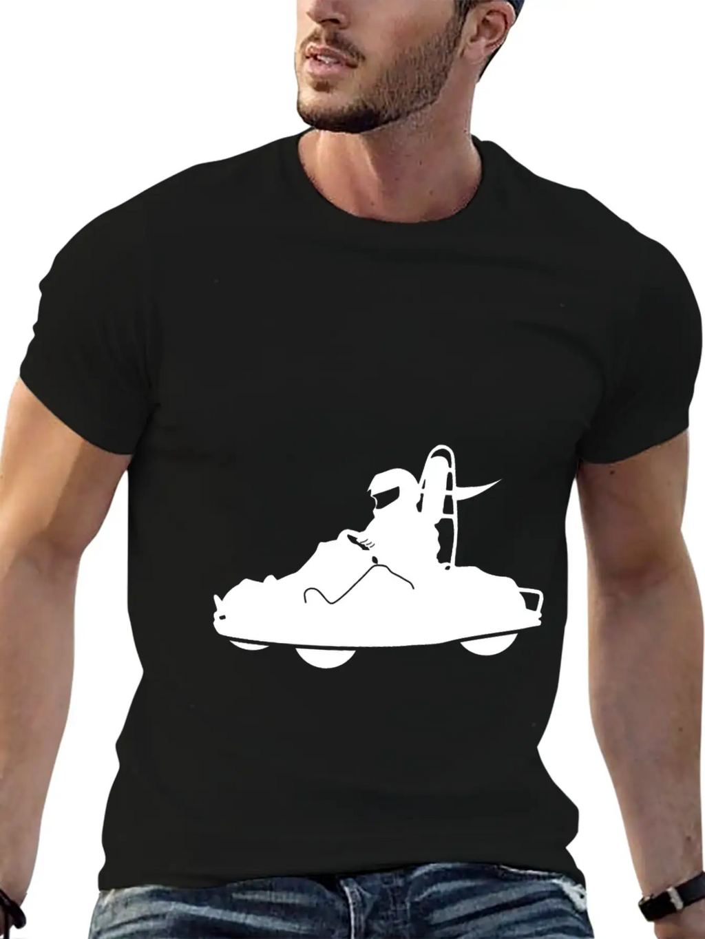 Go Cart Classic Fit Graphic Tee For Daily Comfort – Unisex Cotton Shirt