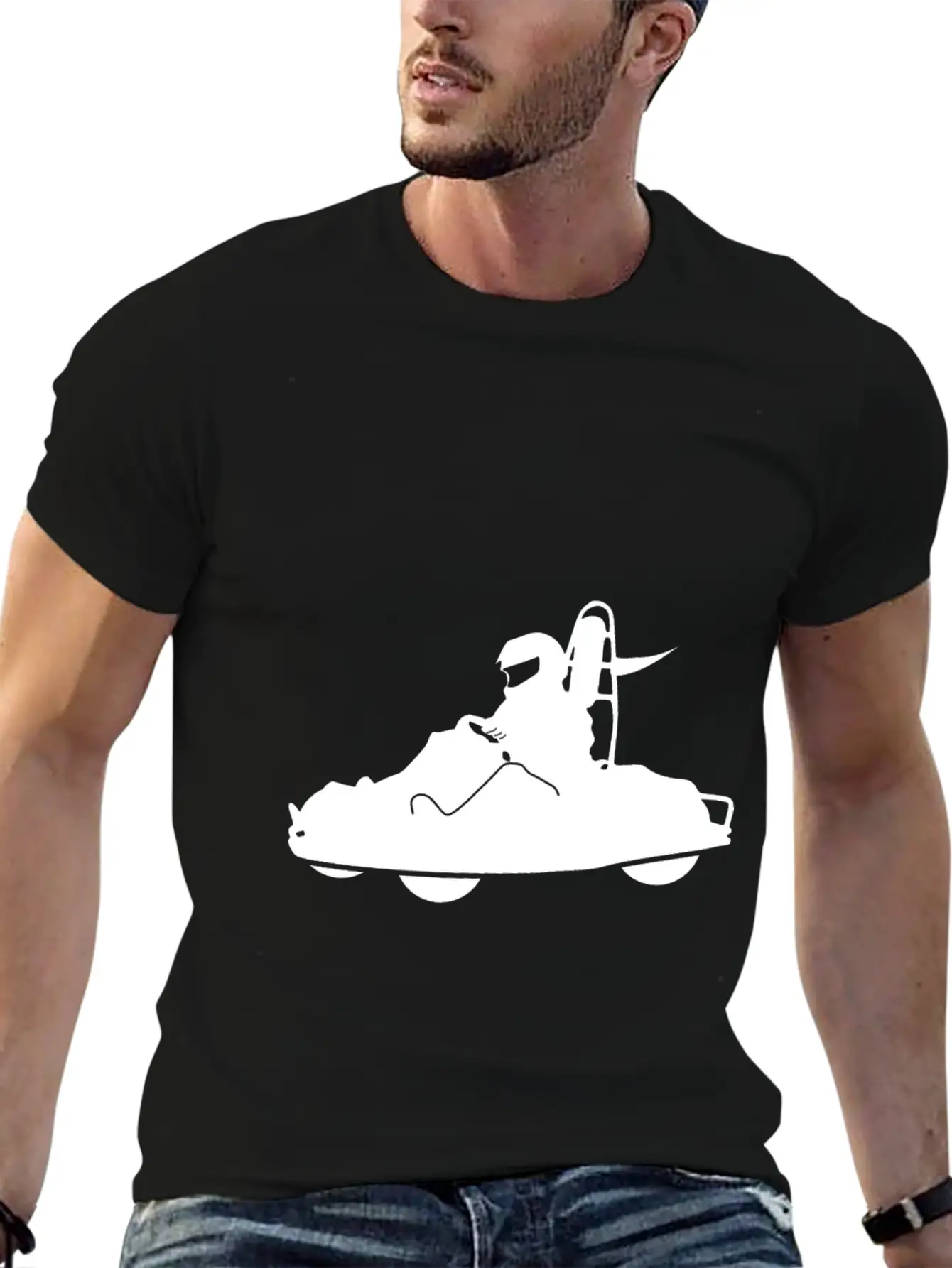 Go Cart Classic Fit Graphic Tee For Daily Comfort – Unisex Cotton Shirt