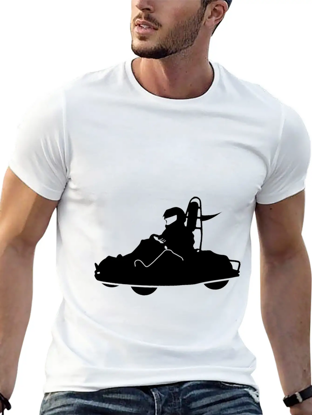 Go Cart Classic Fit Graphic Tee For Daily Comfort – Unisex Cotton Shirt
