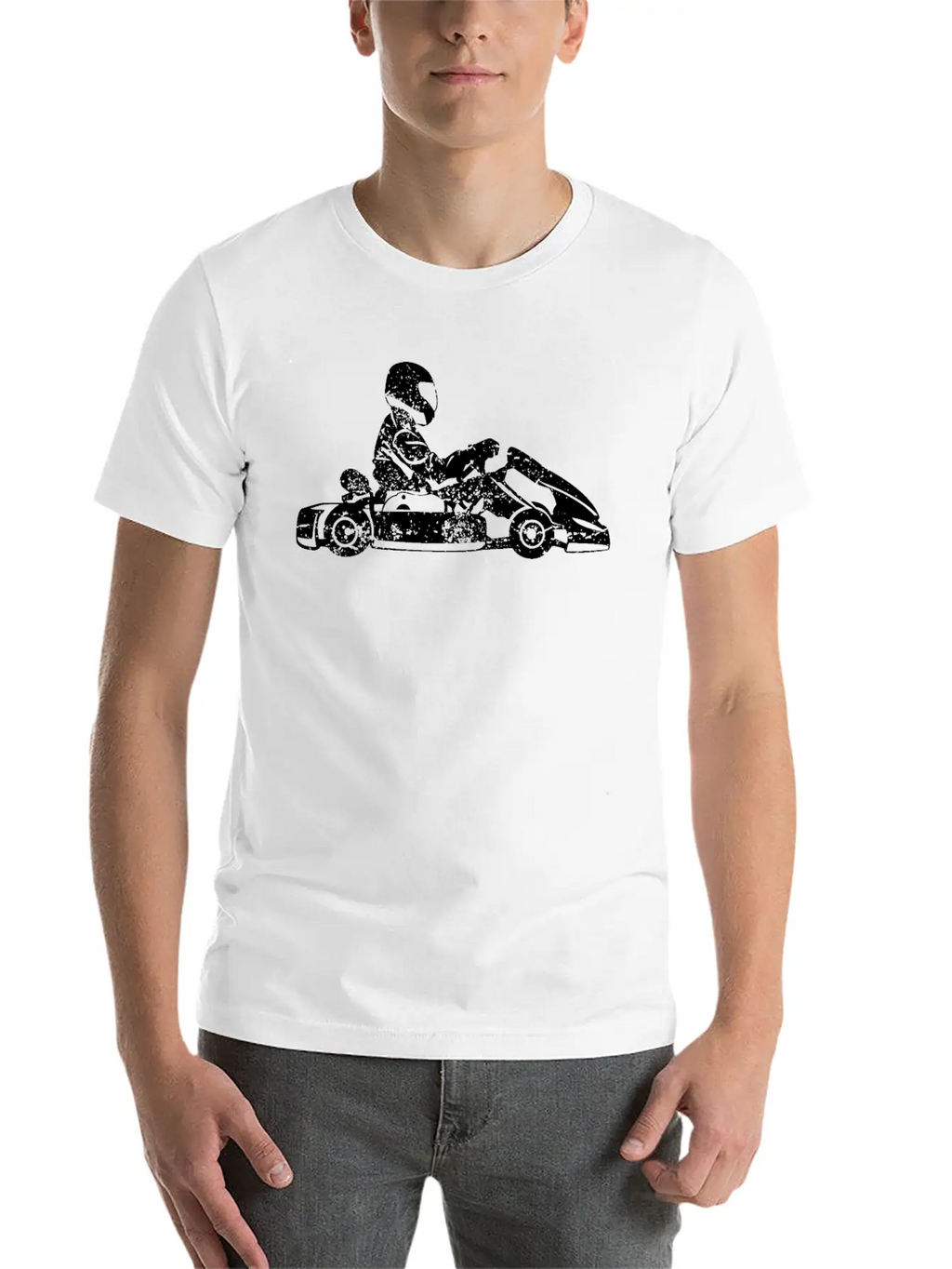 Go-kart Kart Racing Driver Karting Retro Gift Unisex Short Sleeve Soft Cotton T-Shirt – Casual Everyday Wear