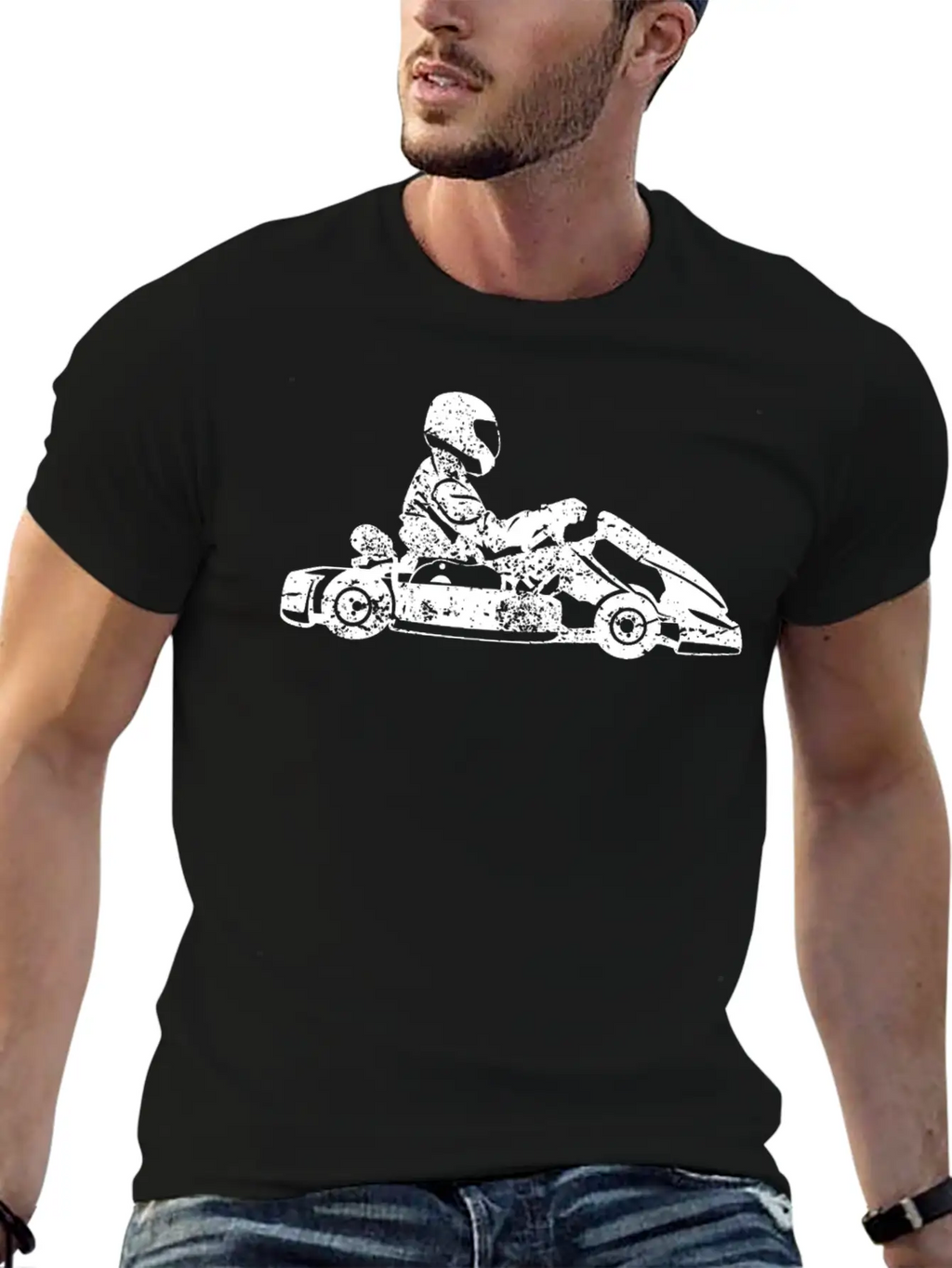 Go-kart Kart Racing Driver Karting Retro Gift Unisex Short Sleeve Soft Cotton T-Shirt – Casual Everyday Wear