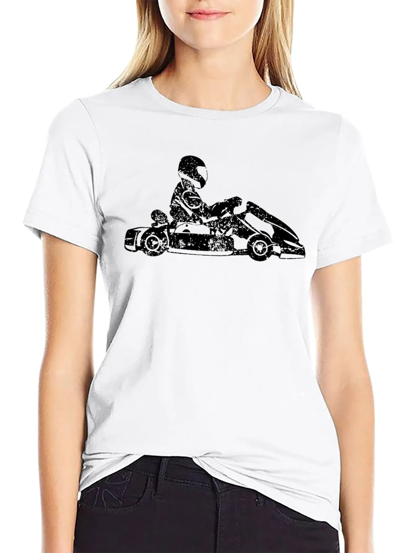 Go-kart Kart Racing Driver Karting Retro Gift Unisex Short Sleeve Soft Cotton T-Shirt – Casual Everyday Wear
