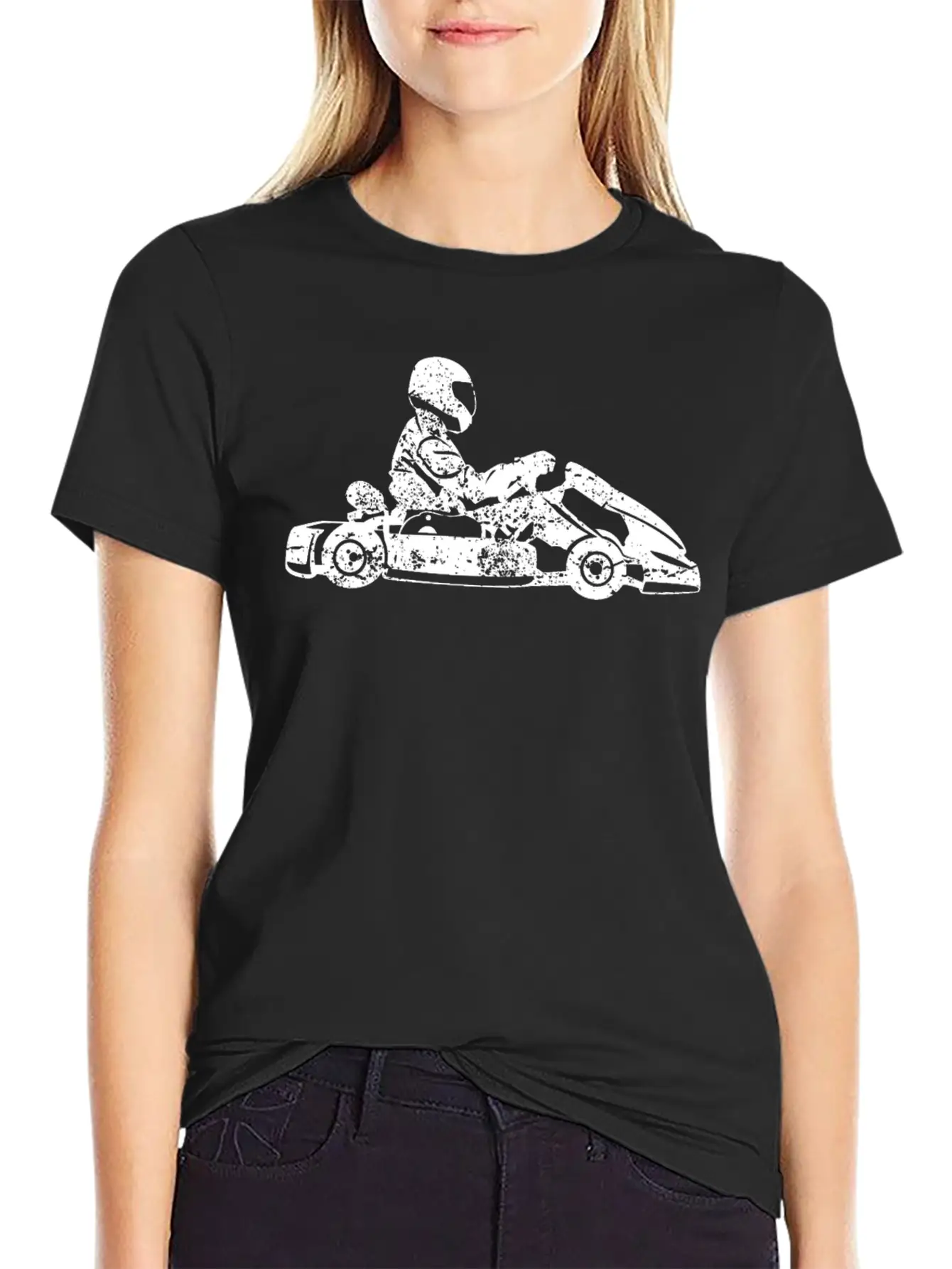 Go-kart Kart Racing Driver Karting Retro Gift Unisex Short Sleeve Soft Cotton T-Shirt – Casual Everyday Wear