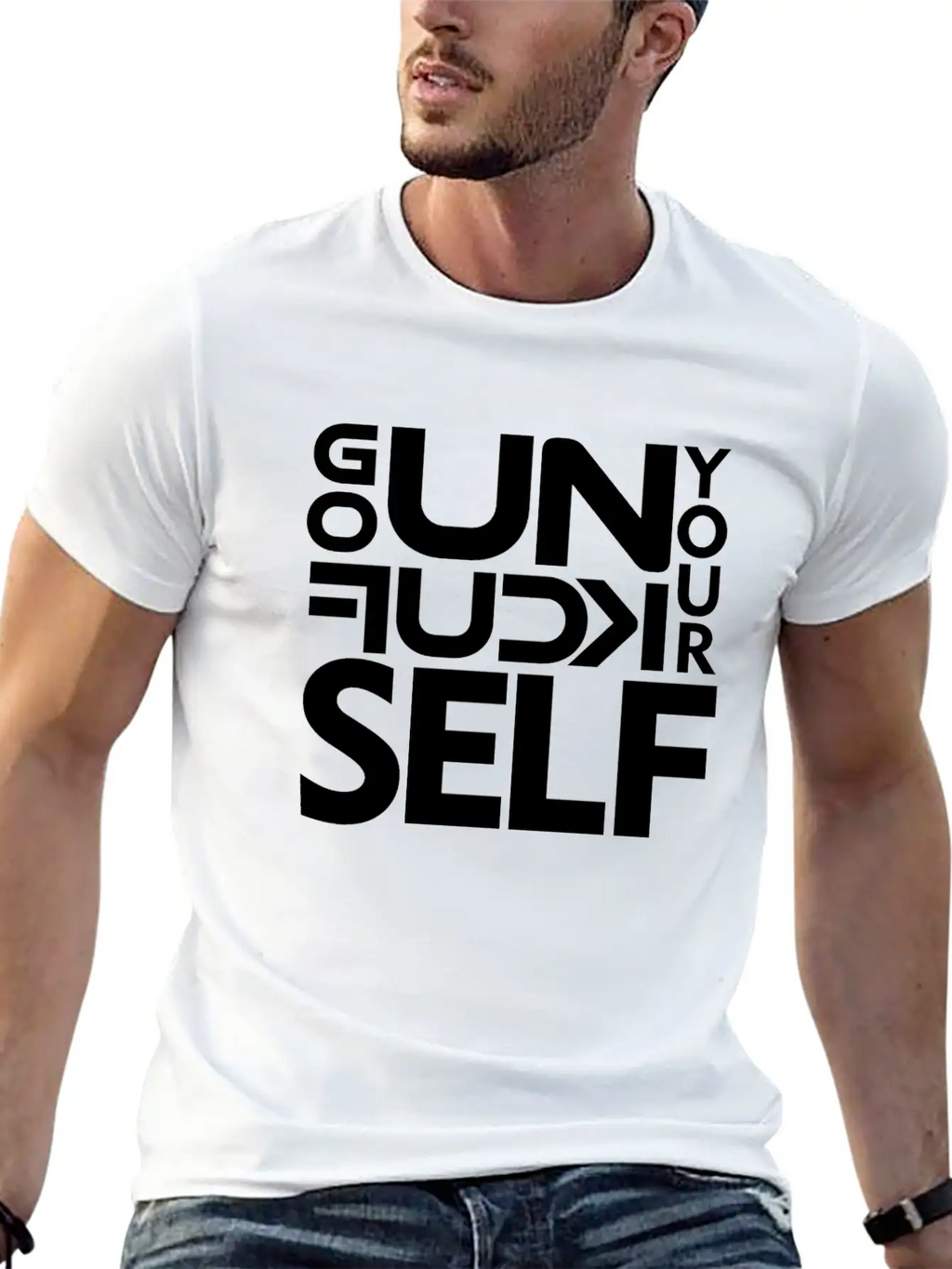 GO UNF K YOURSELF Unisex Casual T-Shirt – Clean Design For Daily Comfort