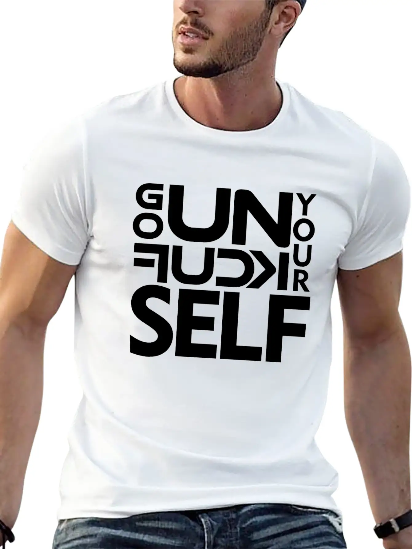 GO UNF K YOURSELF Unisex Casual T-Shirt – Clean Design For Daily Comfort