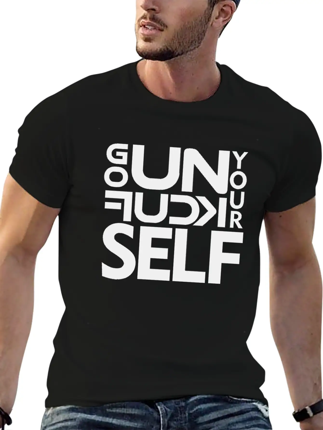GO UNF K YOURSELF Unisex Casual T-Shirt – Clean Design For Daily Comfort