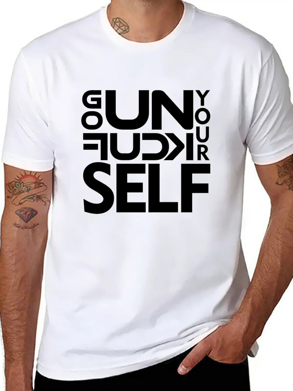 GO UNF K YOURSELF Unisex Casual T-Shirt – Clean Design For Daily Comfort