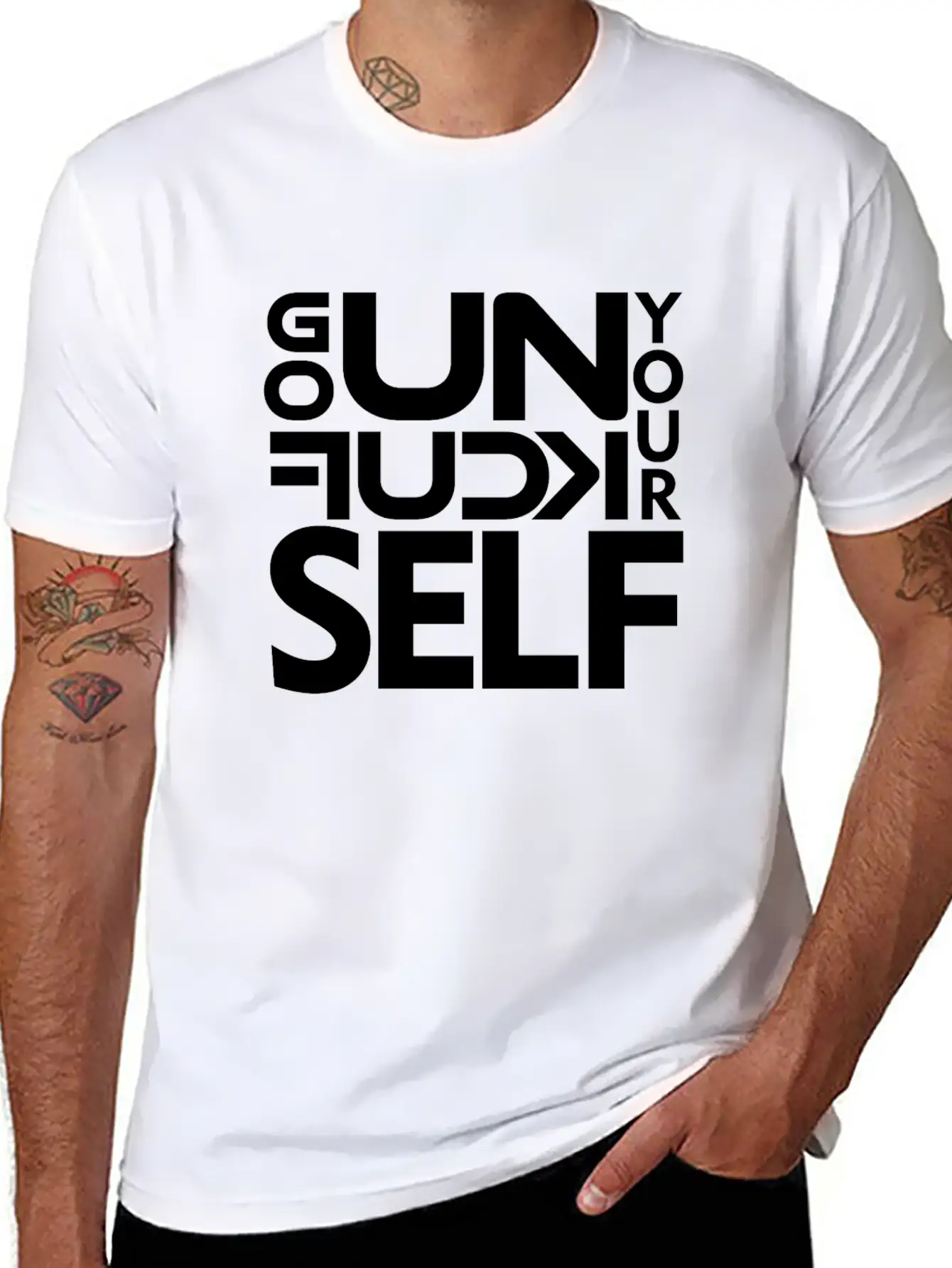 GO UNF K YOURSELF Unisex Casual T-Shirt – Clean Design For Daily Comfort