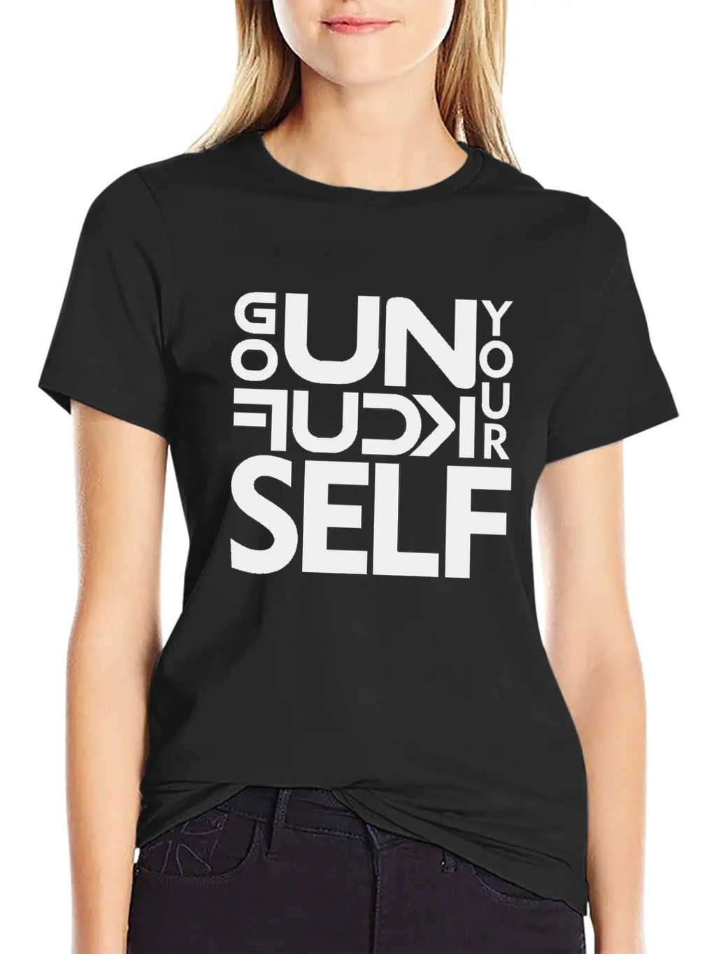 GO UNF K YOURSELF Unisex Casual T-Shirt – Clean Design For Daily Comfort
