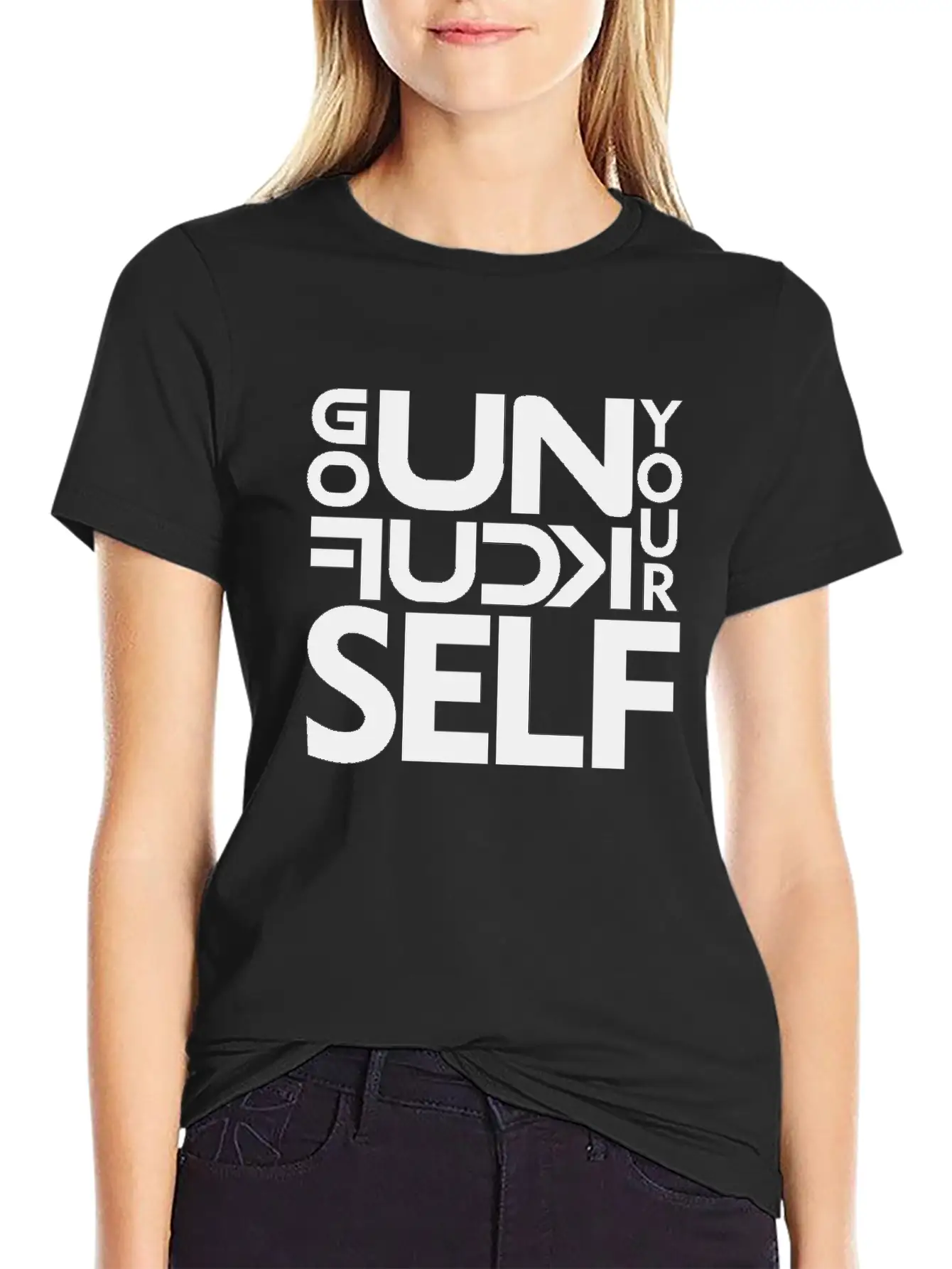GO UNF K YOURSELF Unisex Casual T-Shirt – Clean Design For Daily Comfort
