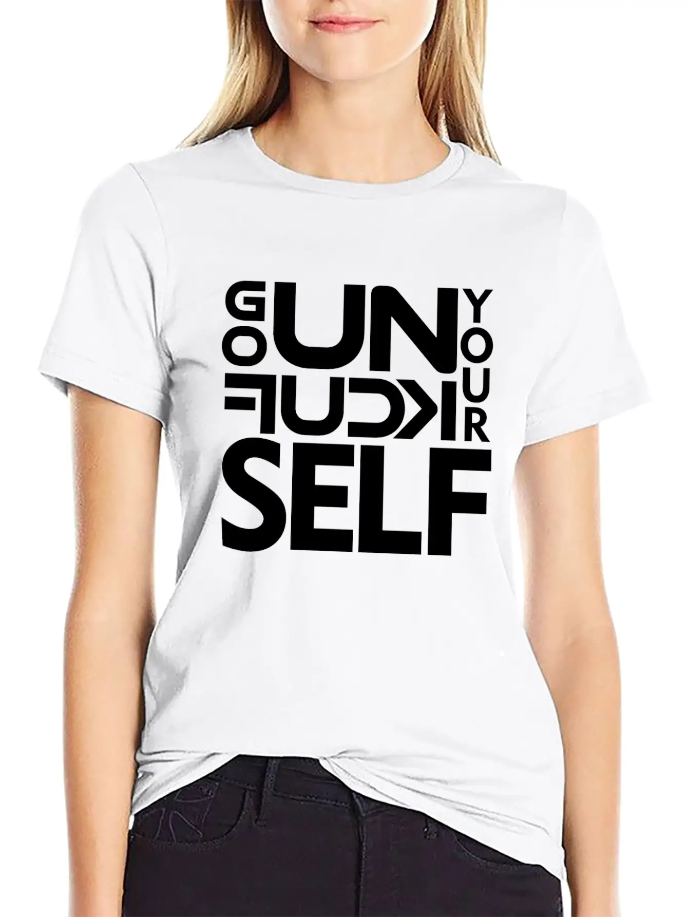 GO UNF K YOURSELF Unisex Casual T-Shirt – Clean Design For Daily Comfort