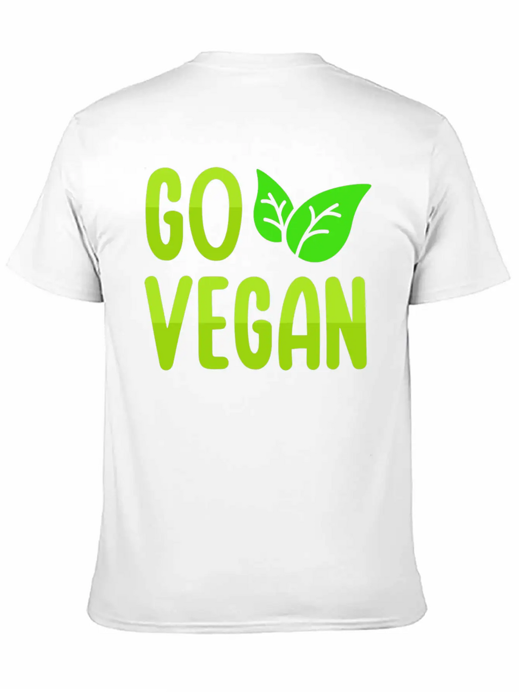 Go Vegan Design For Proud Vegans Casual Graphic T-Shirt – Simple And Comfortable Daily Wear